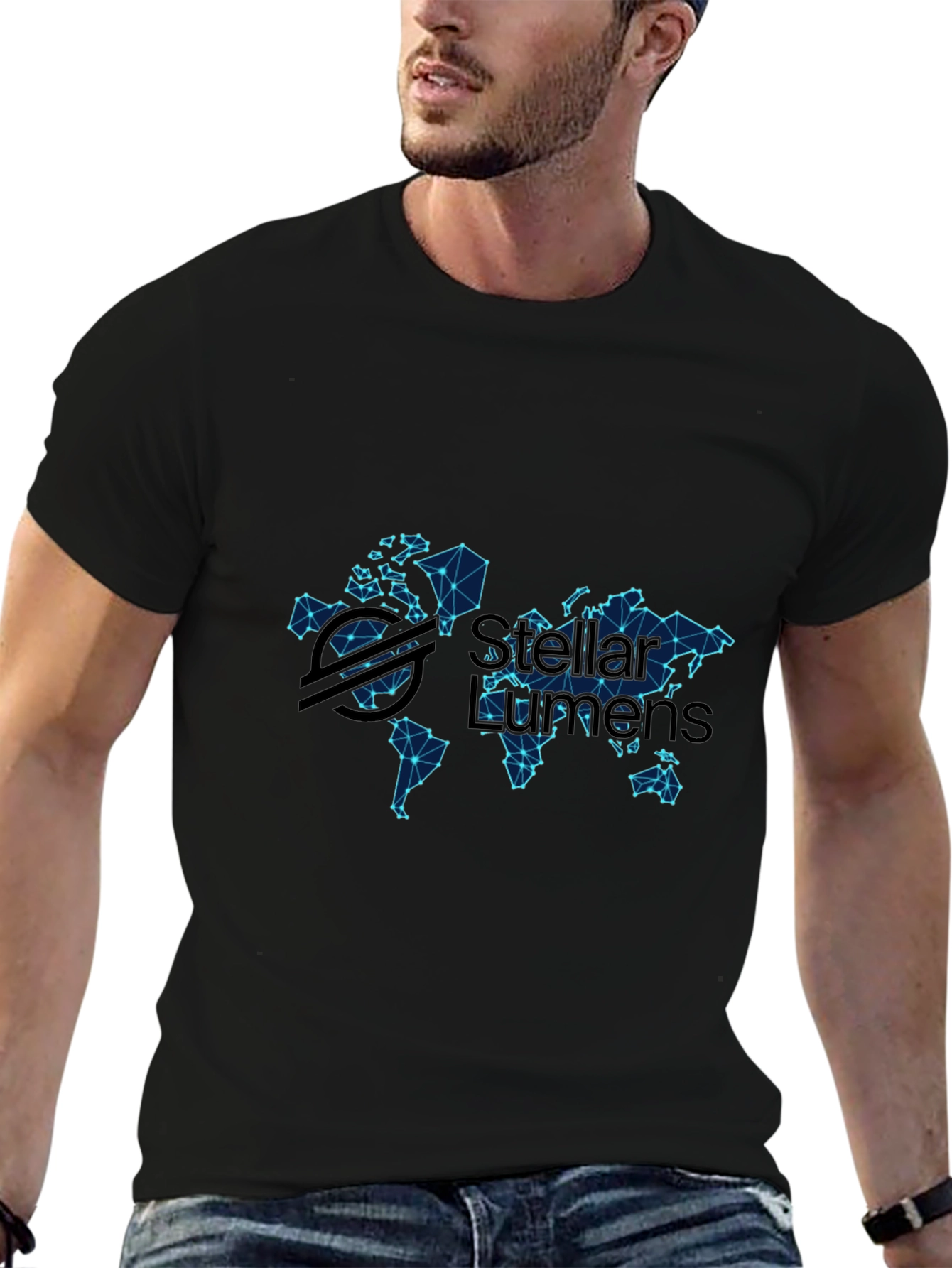 Stellar Lumens World Map Graphic T-Shirt