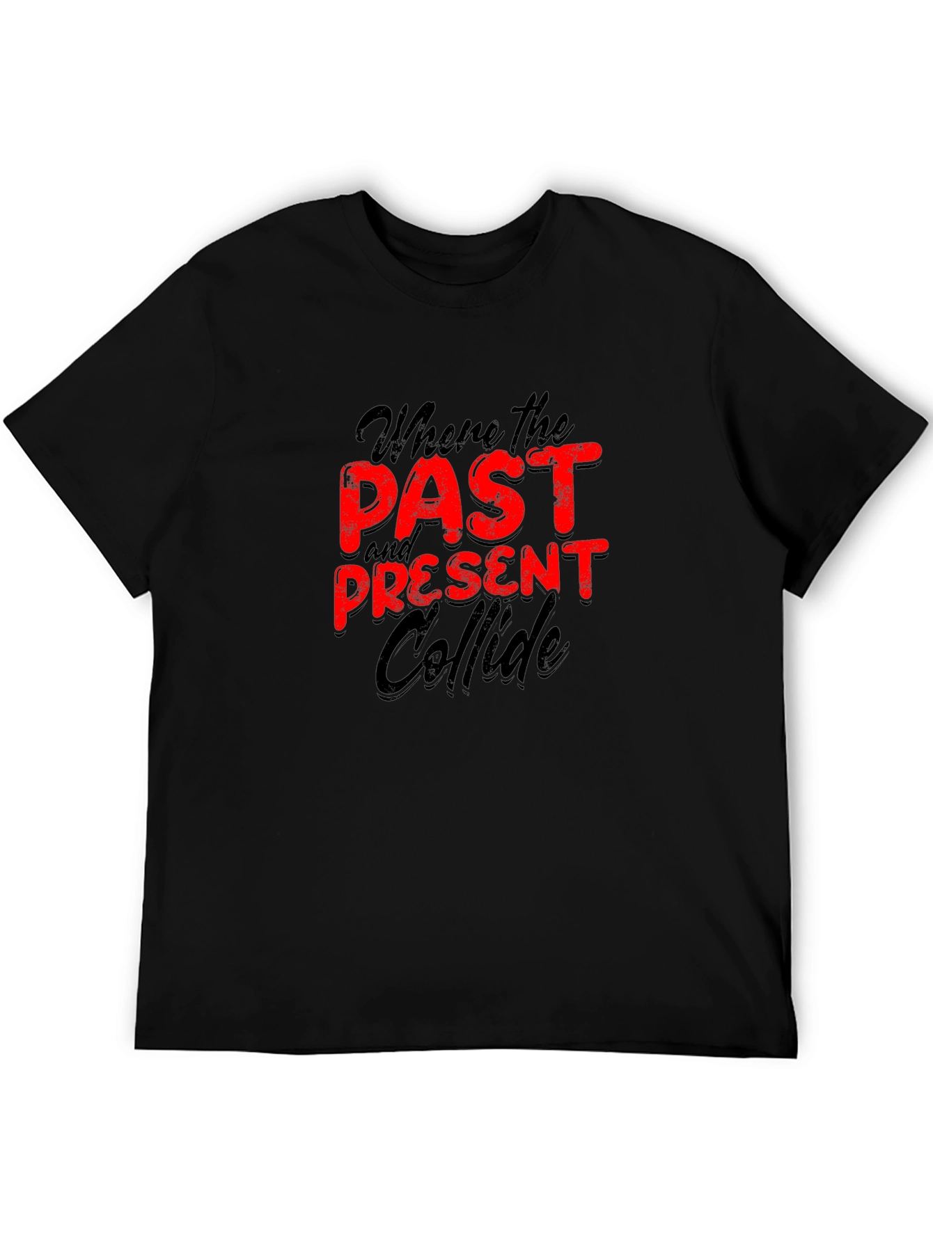 Past Present Collide Graphic Tee - Bold Statement Shirt