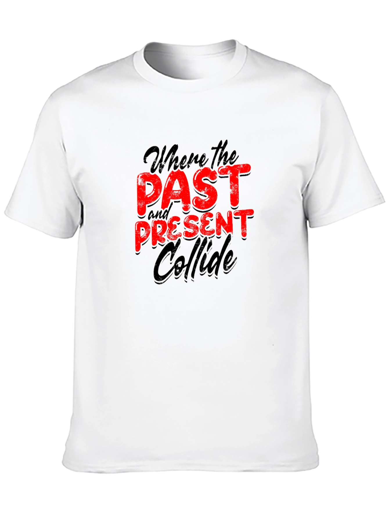 Past Present Collide Graphic Tee - Bold Statement Shirt