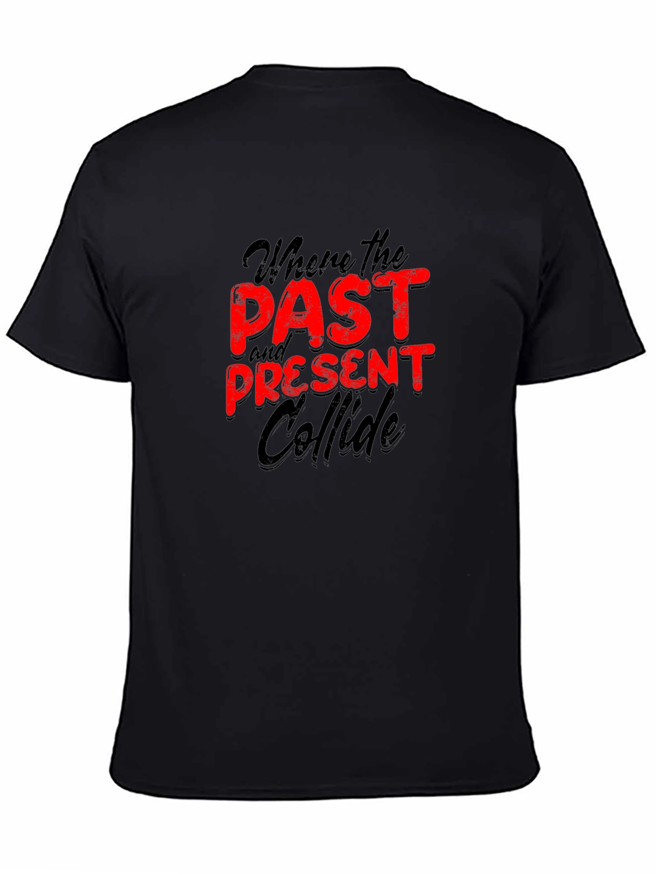 Past Present Collide Graphic Tee - Bold Statement Shirt
