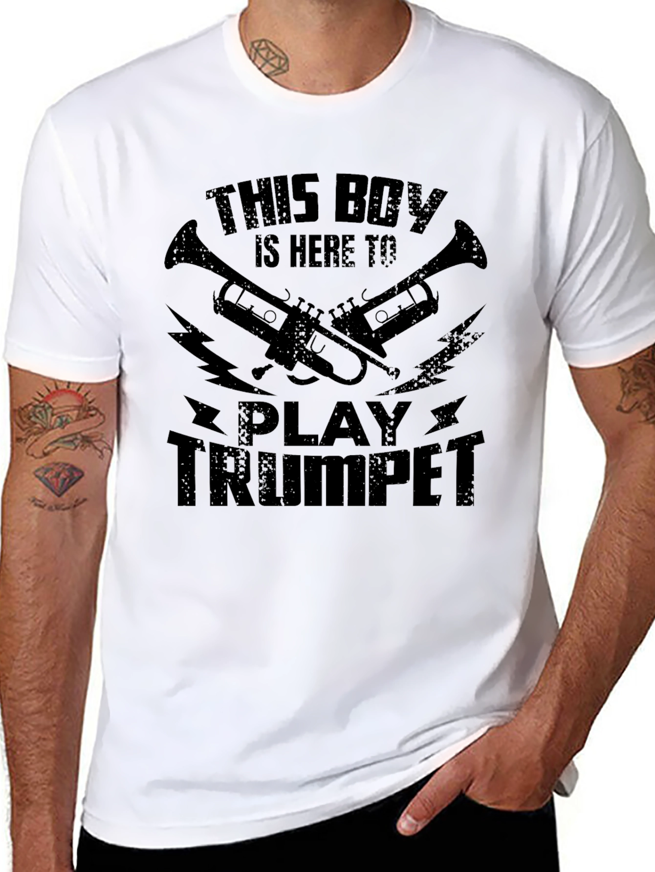Trumpet Boy Graphic Tee - Musician T-Shirt