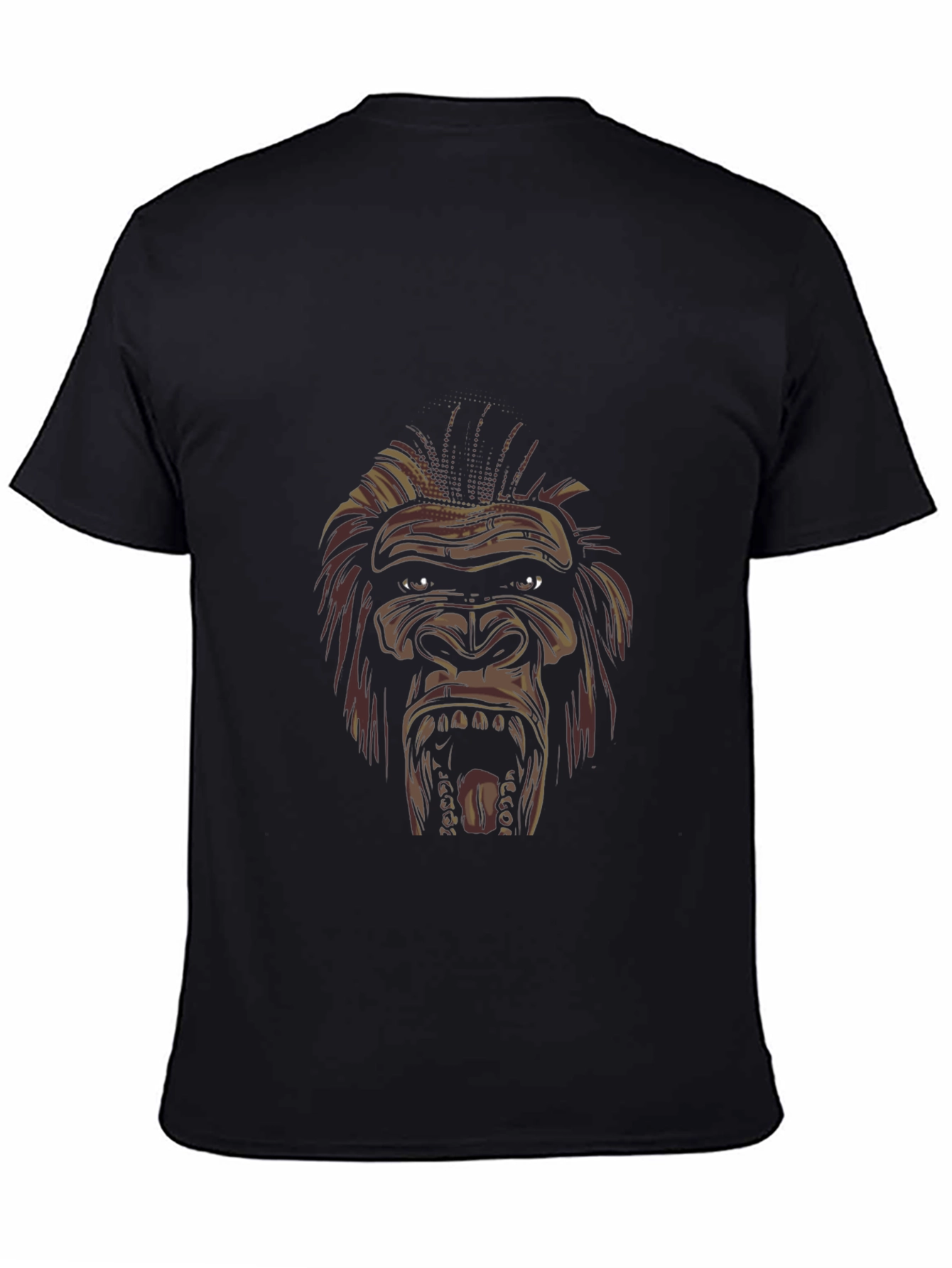 Mens Black Gorilla Graphic Tee