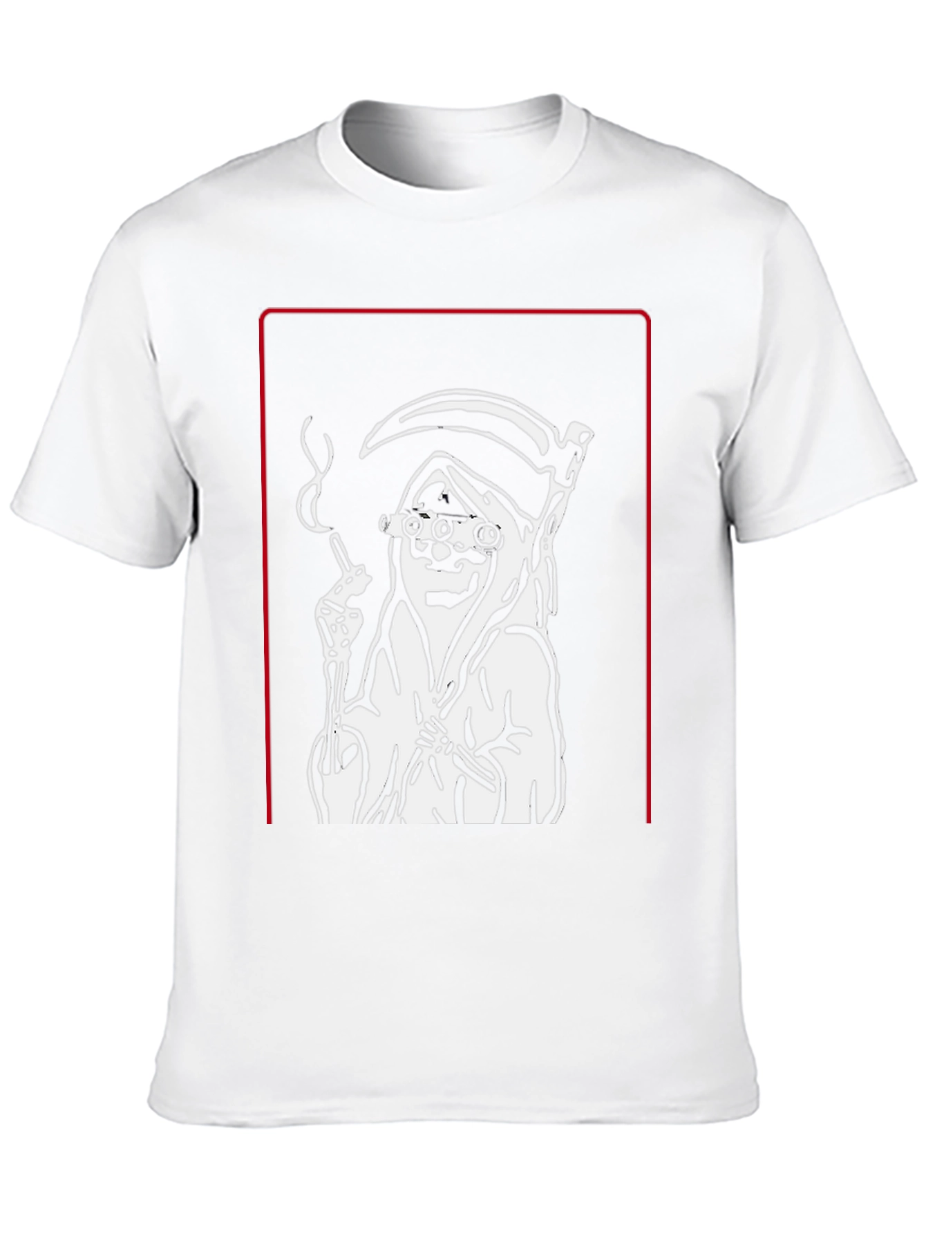 Grim Reaper Graphic Print Black T-Shirt
