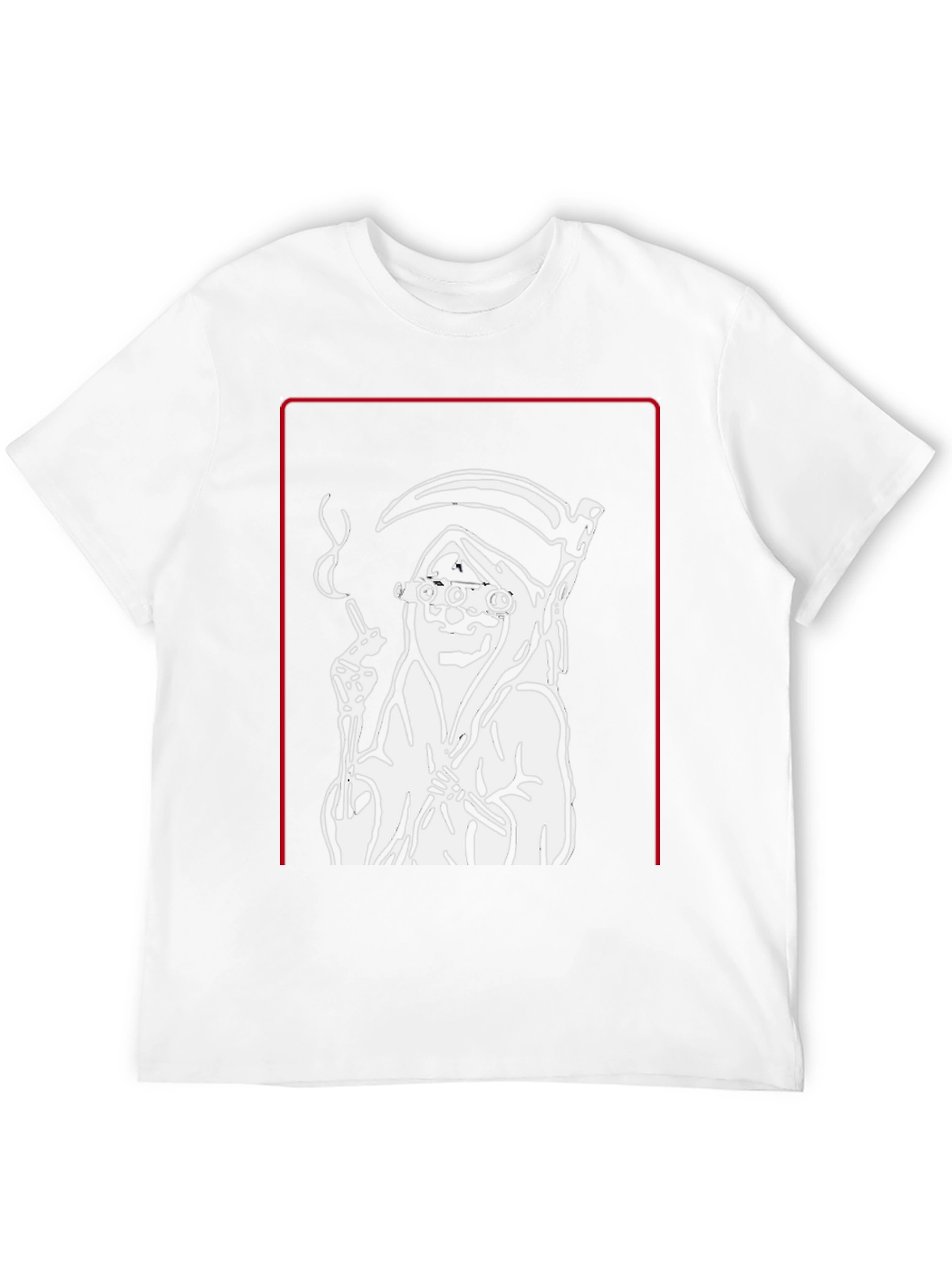 Grim Reaper Graphic Print Black T-Shirt