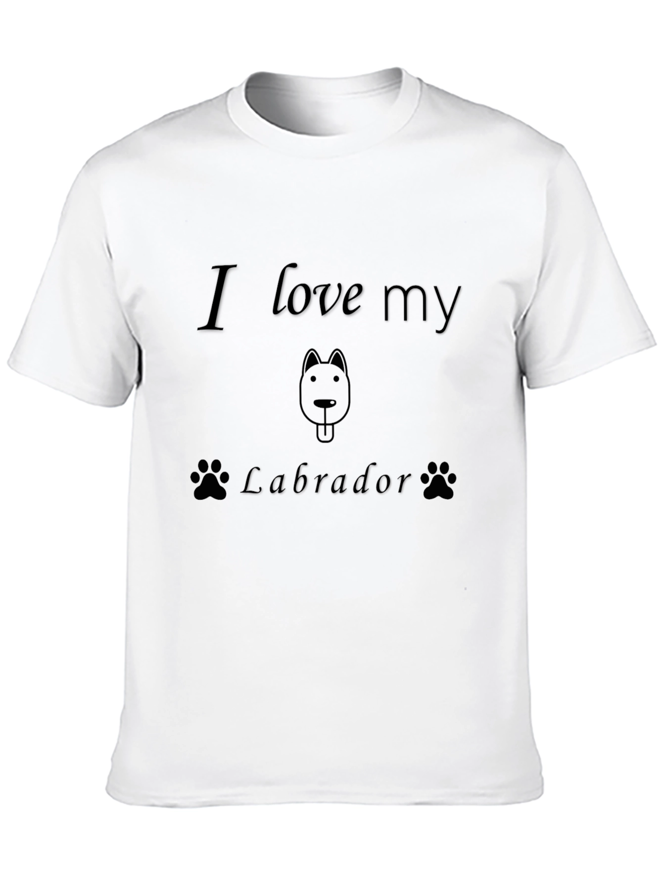 I Love My Labrador Black T-Shirt