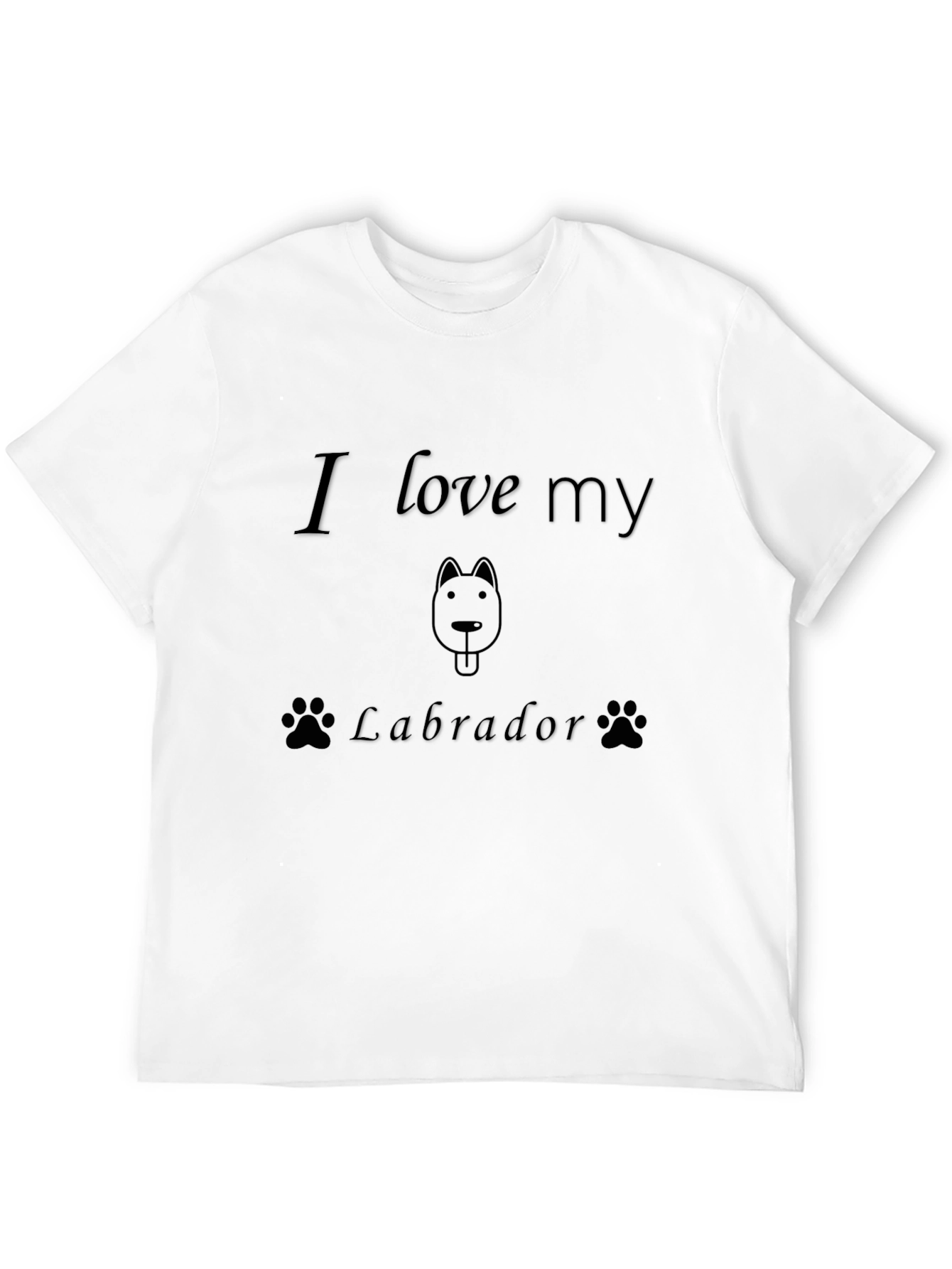 I Love My Labrador Black T-Shirt