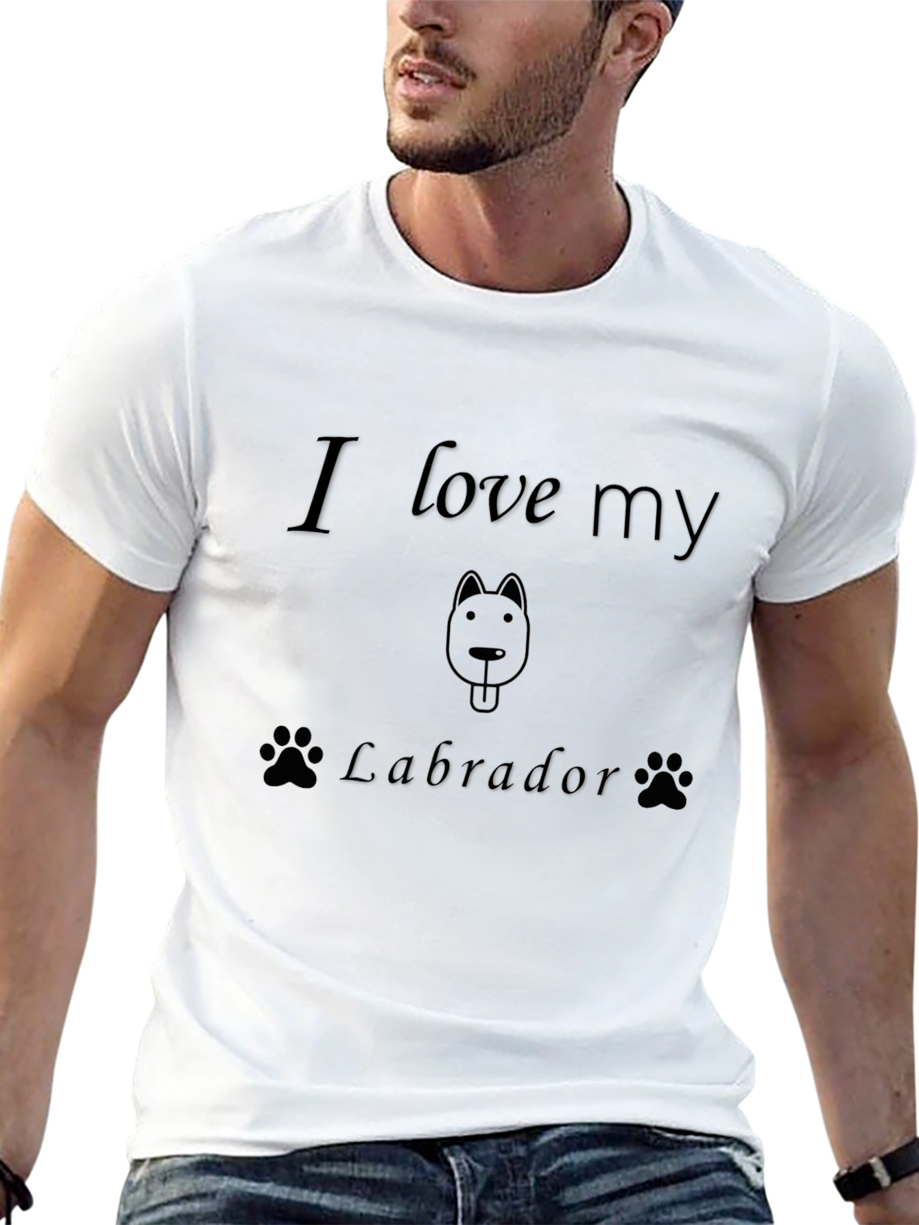 I Love My Labrador Black T-Shirt
