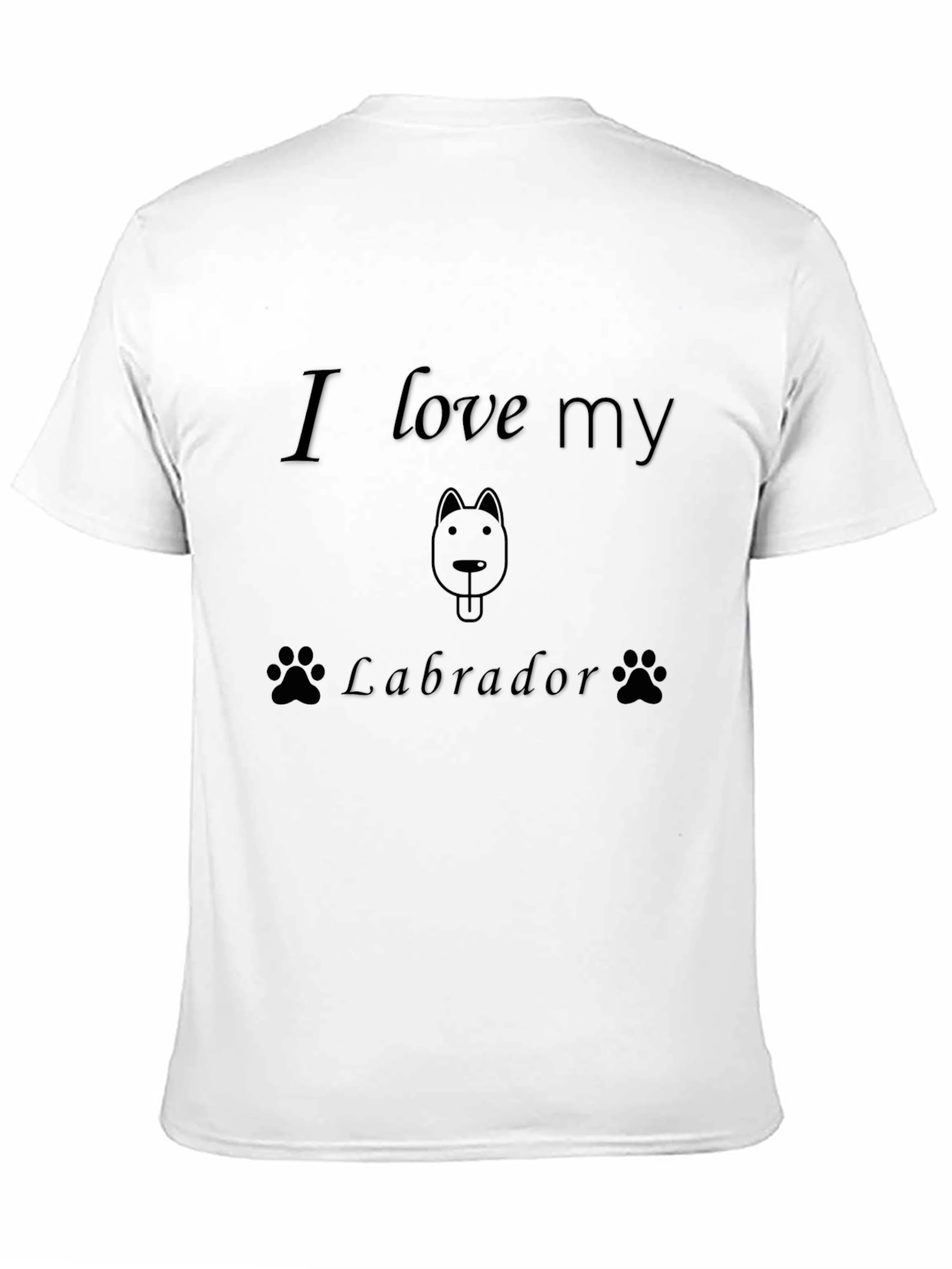 I Love My Labrador Black T-Shirt