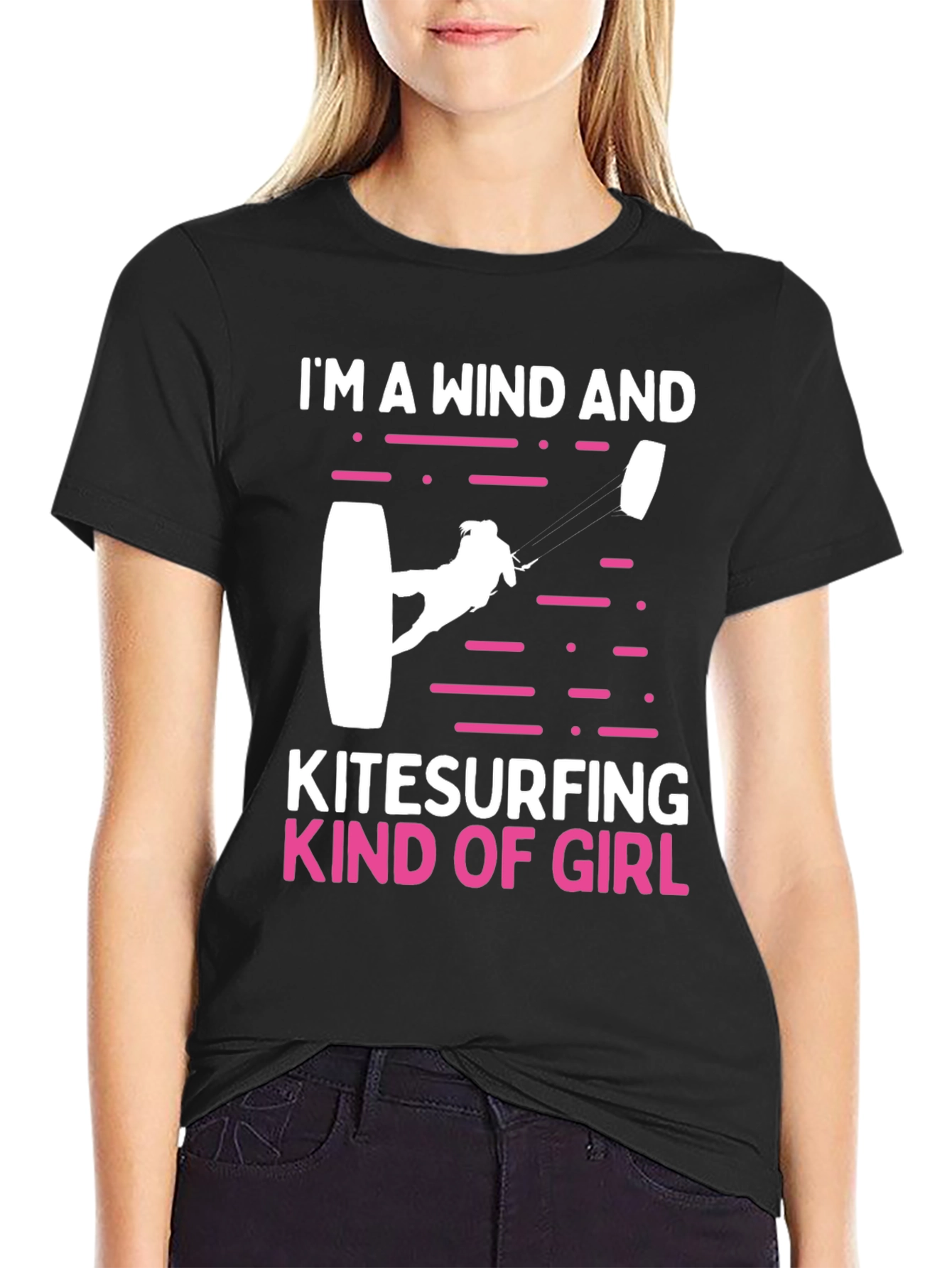 Wind and Kitesurfing Girl T-Shirt