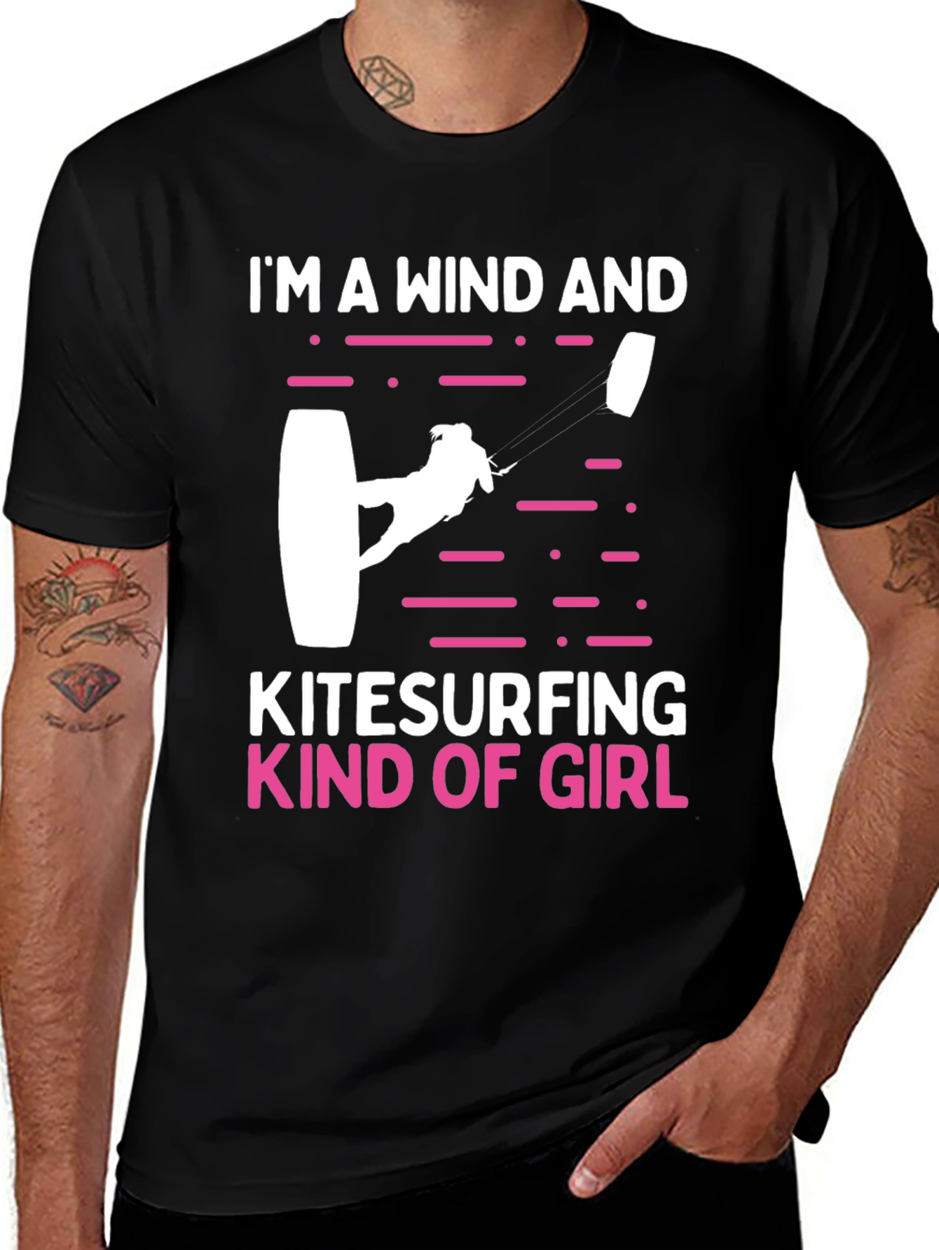 Wind and Kitesurfing Girl T-Shirt