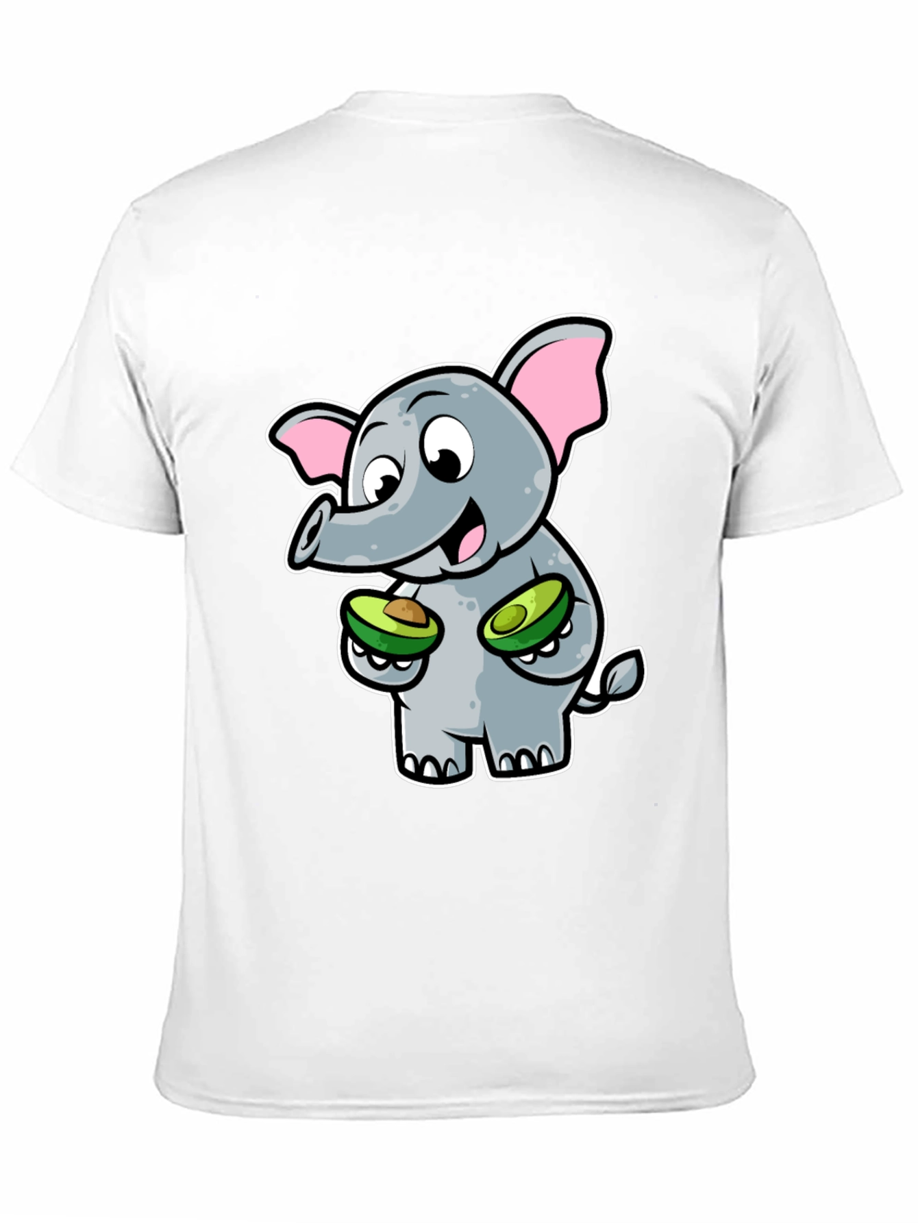 Elephant Avocado Black T-Shirt