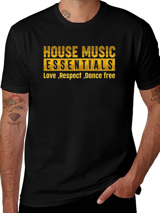 House Music Essentials Black T-Shirt