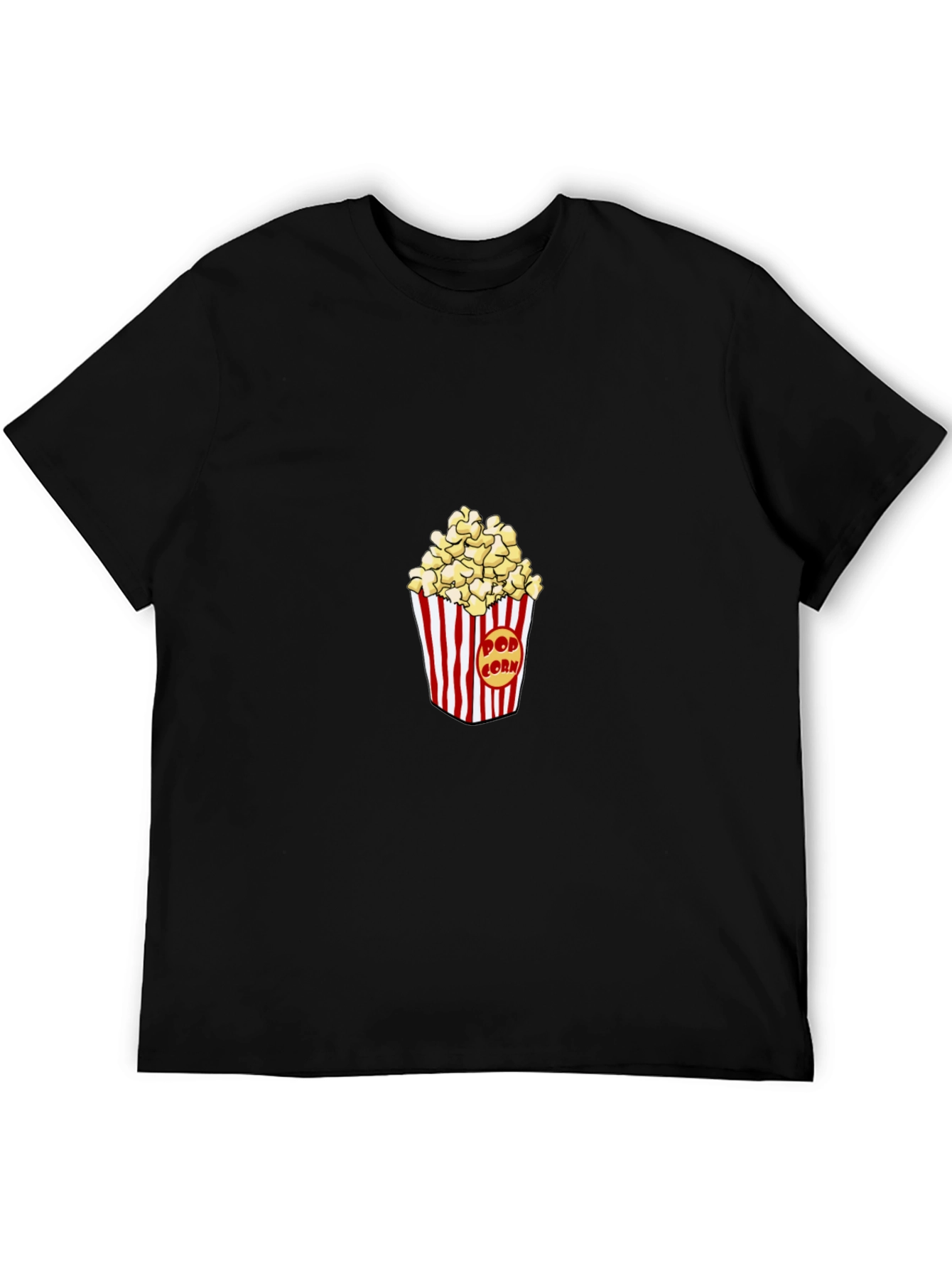 Popcorn Graphic Black T-Shirt