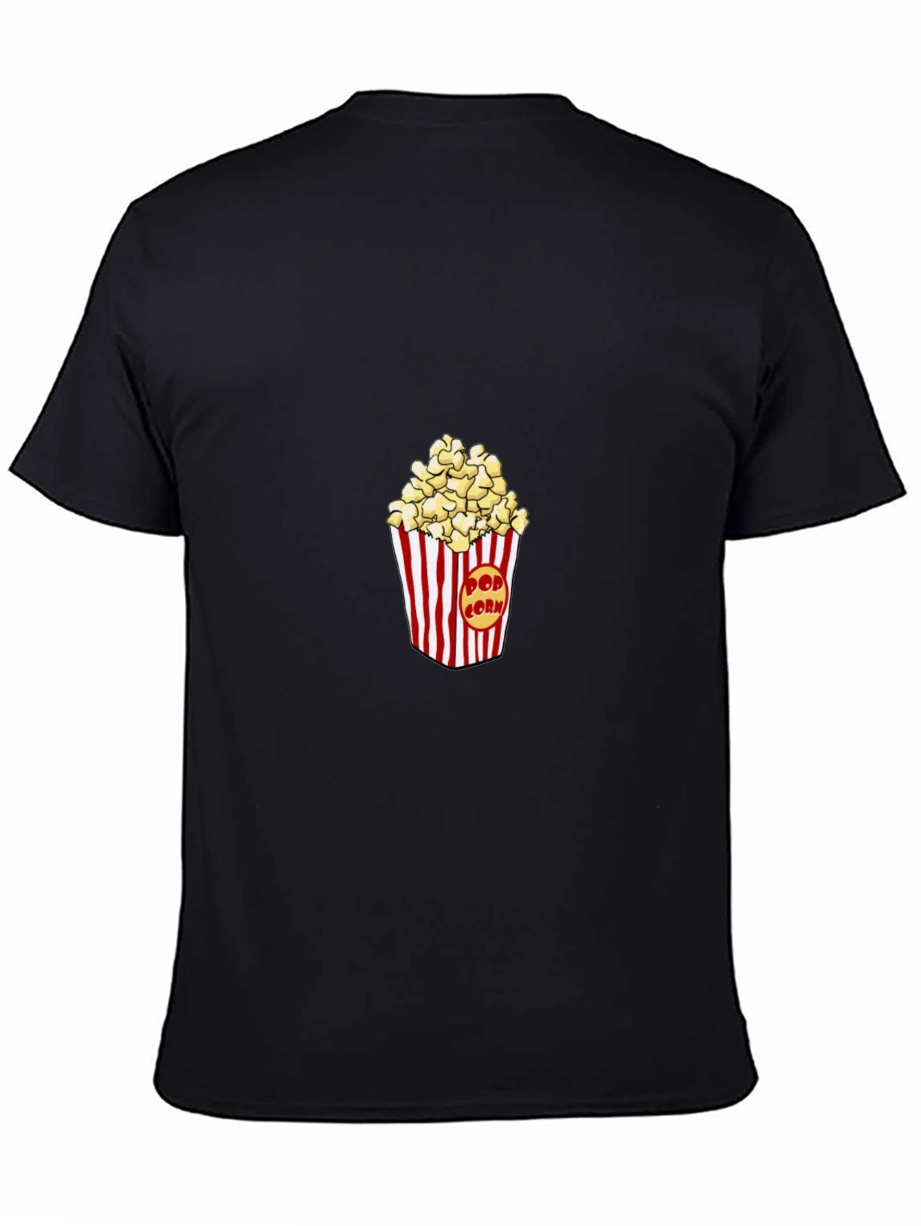 Popcorn Graphic Black T-Shirt