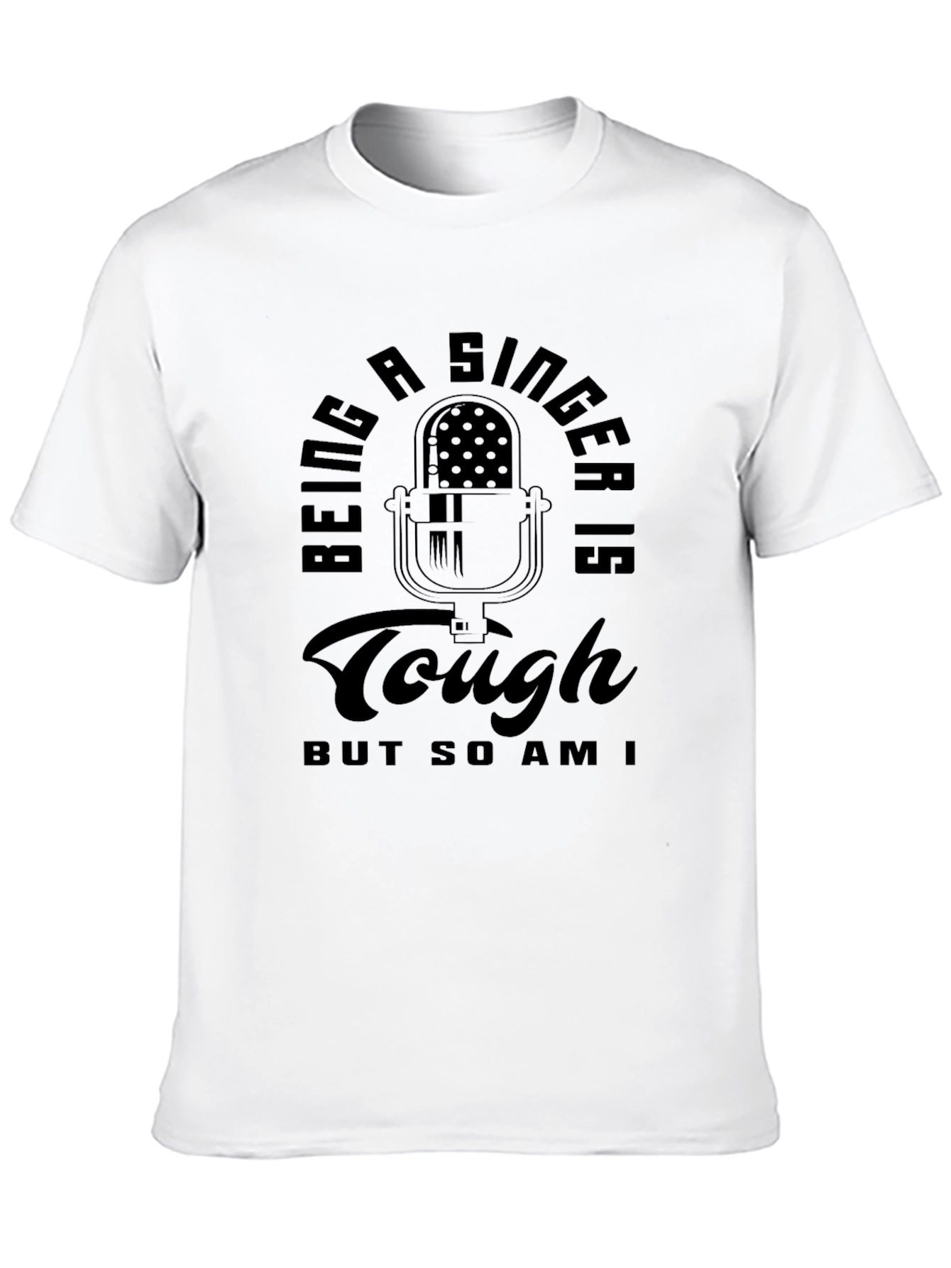 Singer Tough T-Shirt - Microphone Graphic Tee