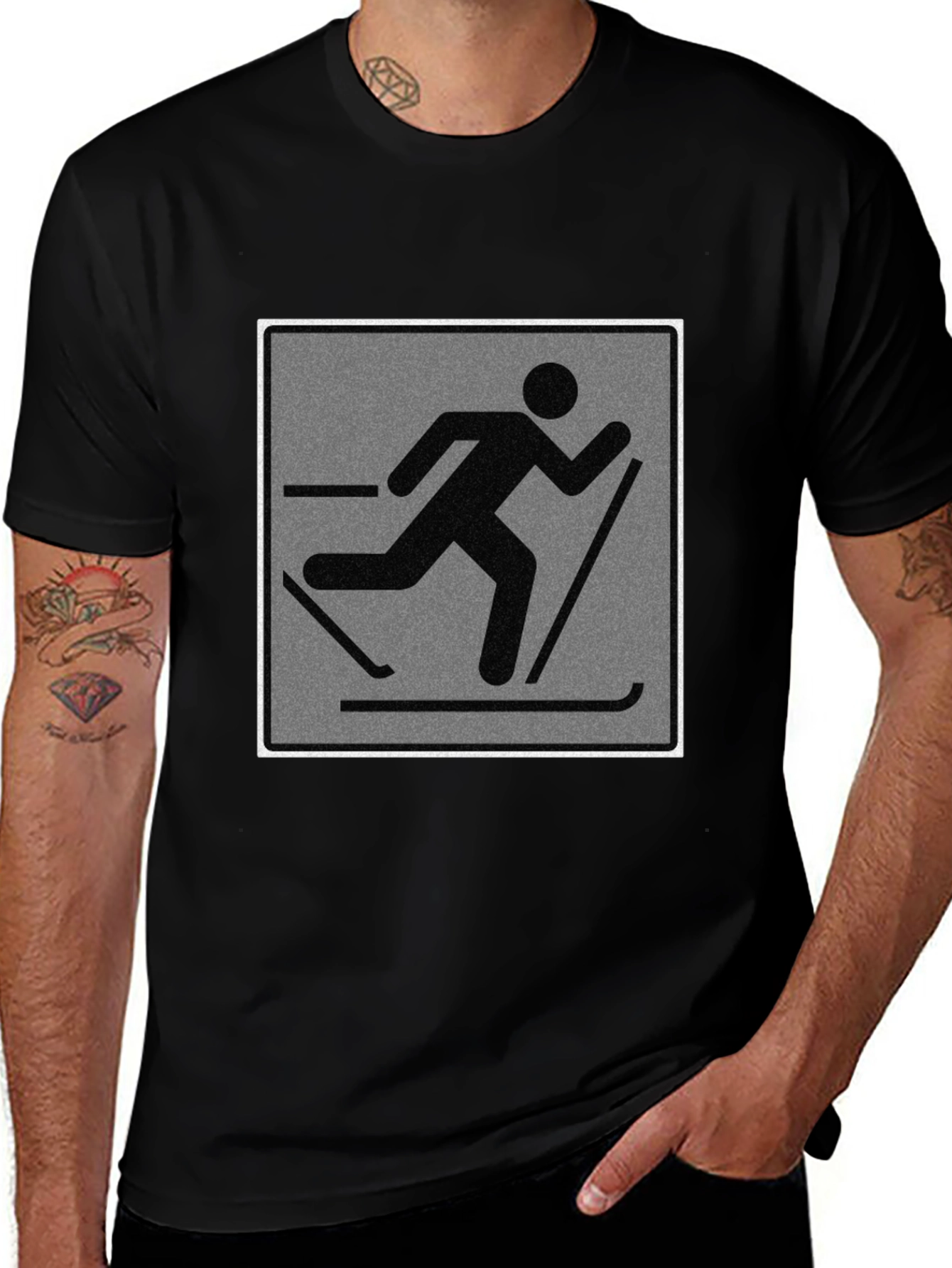 Cross Country Skiing Graphic T-Shirt - Unisex Tee