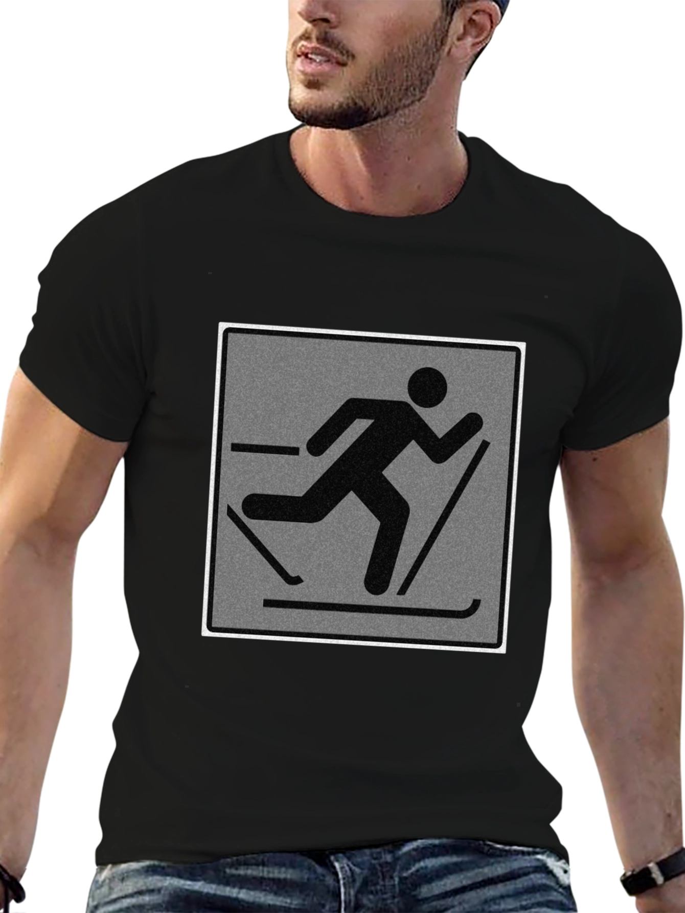 Cross Country Skiing Graphic T-Shirt - Unisex Tee