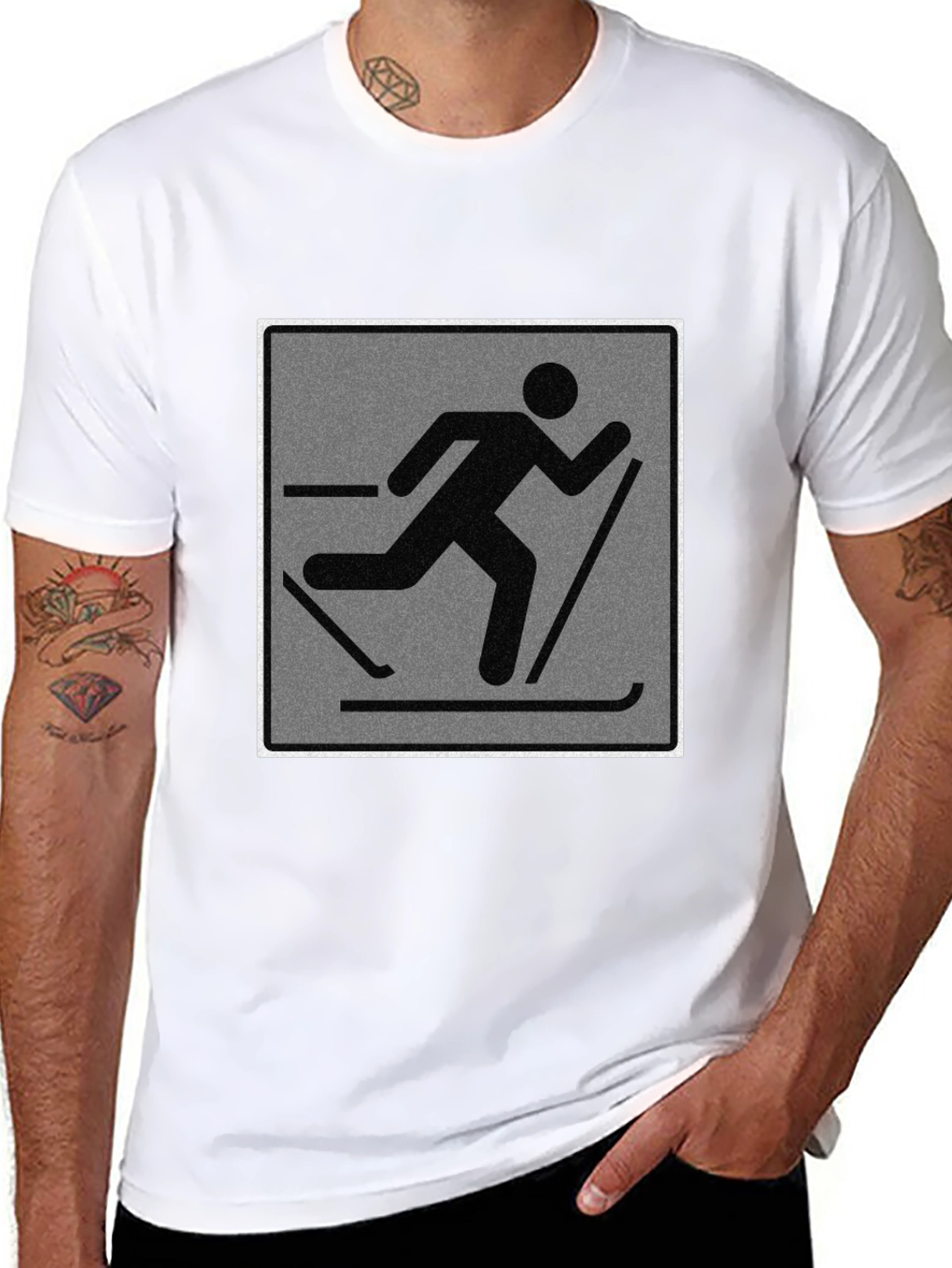 Cross Country Skiing Graphic T-Shirt - Unisex Tee