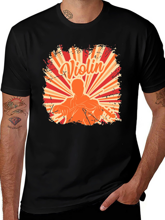Violin Player Graphic Tee - Music Lover Shirt