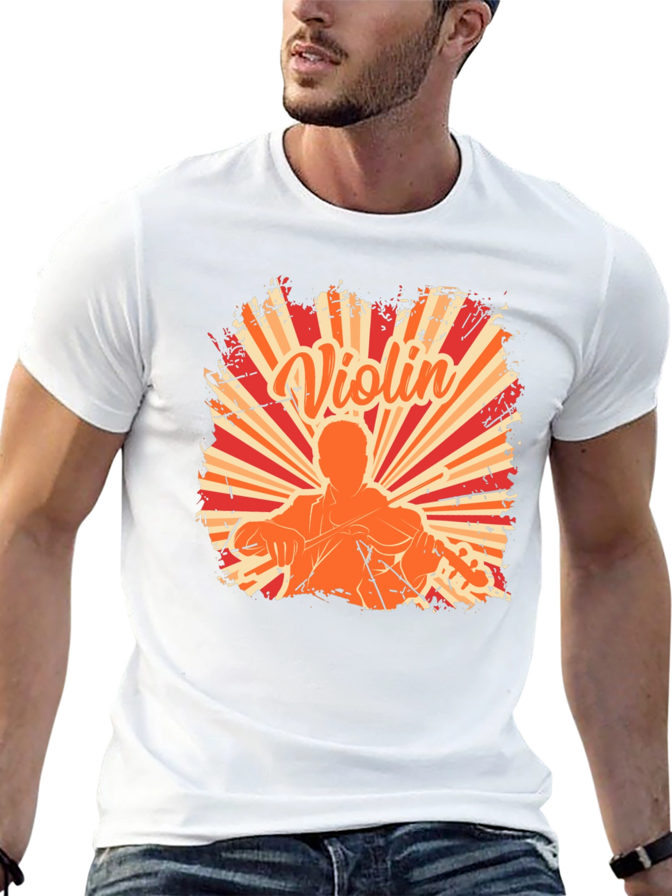 Violin Player Graphic Tee - Music Lover Shirt