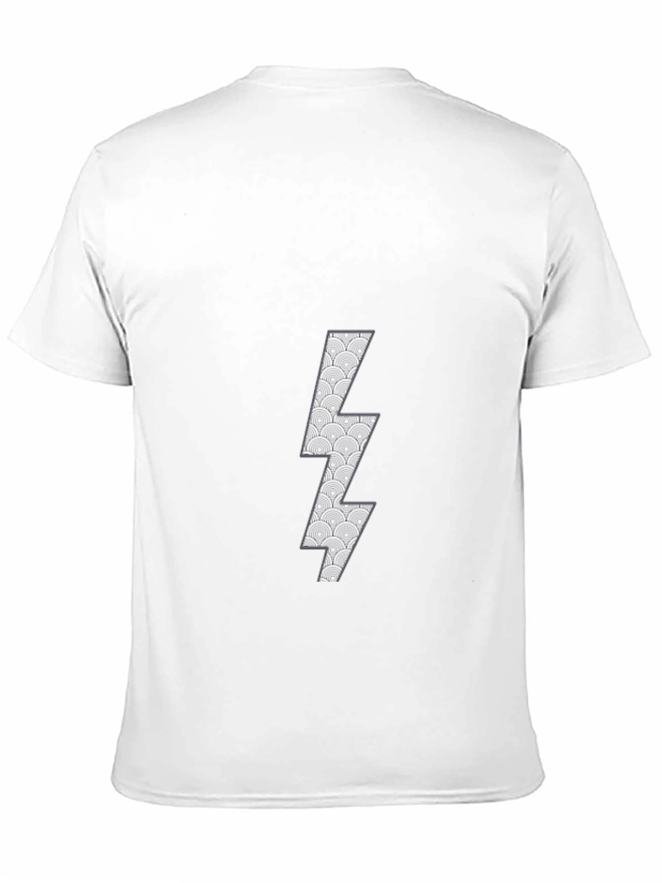 Mens Black T-Shirt with Lightning Bolt Graphic