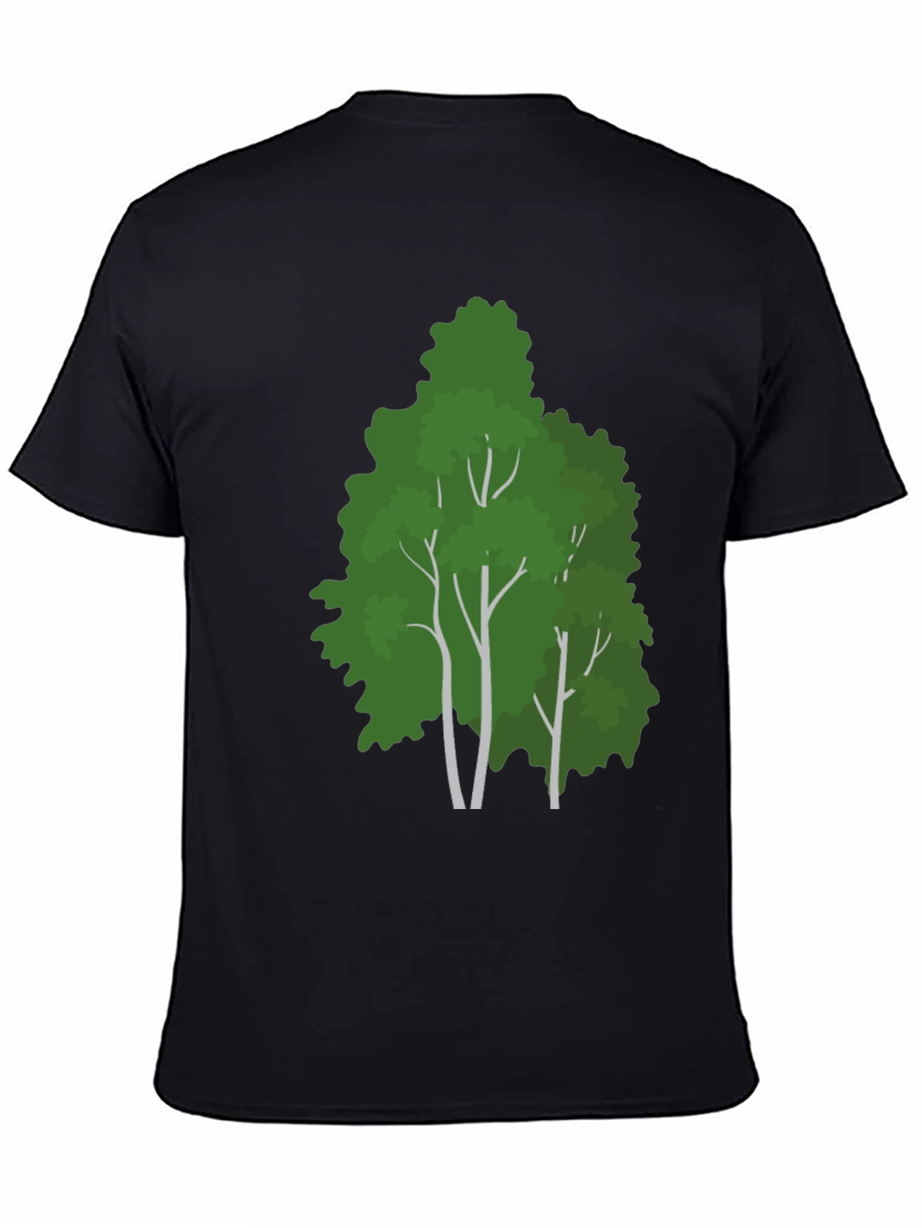 Mens Black T-Shirt with Tree Graphic