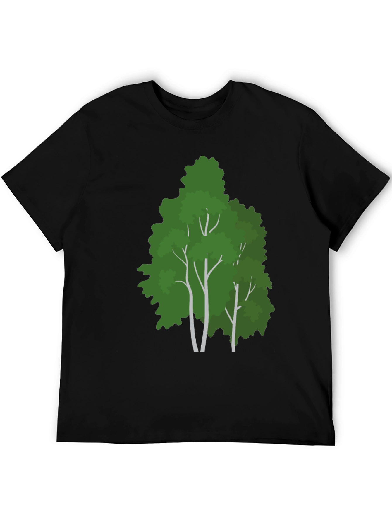 Mens Black T-Shirt with Tree Graphic