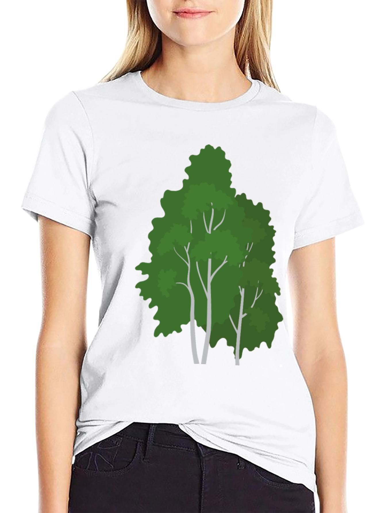 Mens Black T-Shirt with Tree Graphic