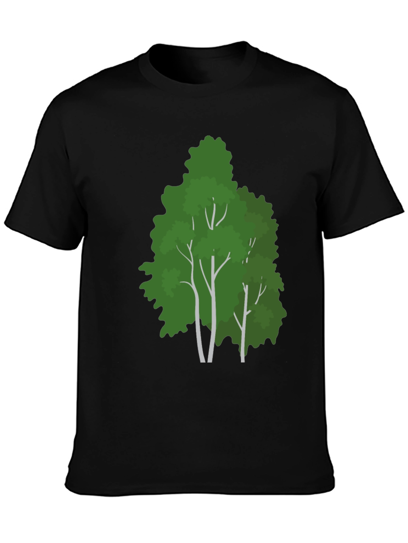 Mens Black T-Shirt with Tree Graphic