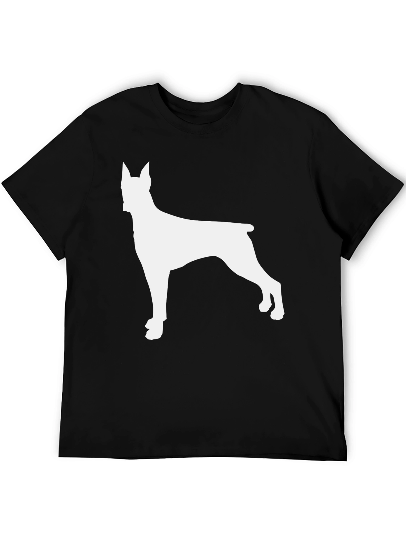 Dog Silhouette Graphic Tee - Black