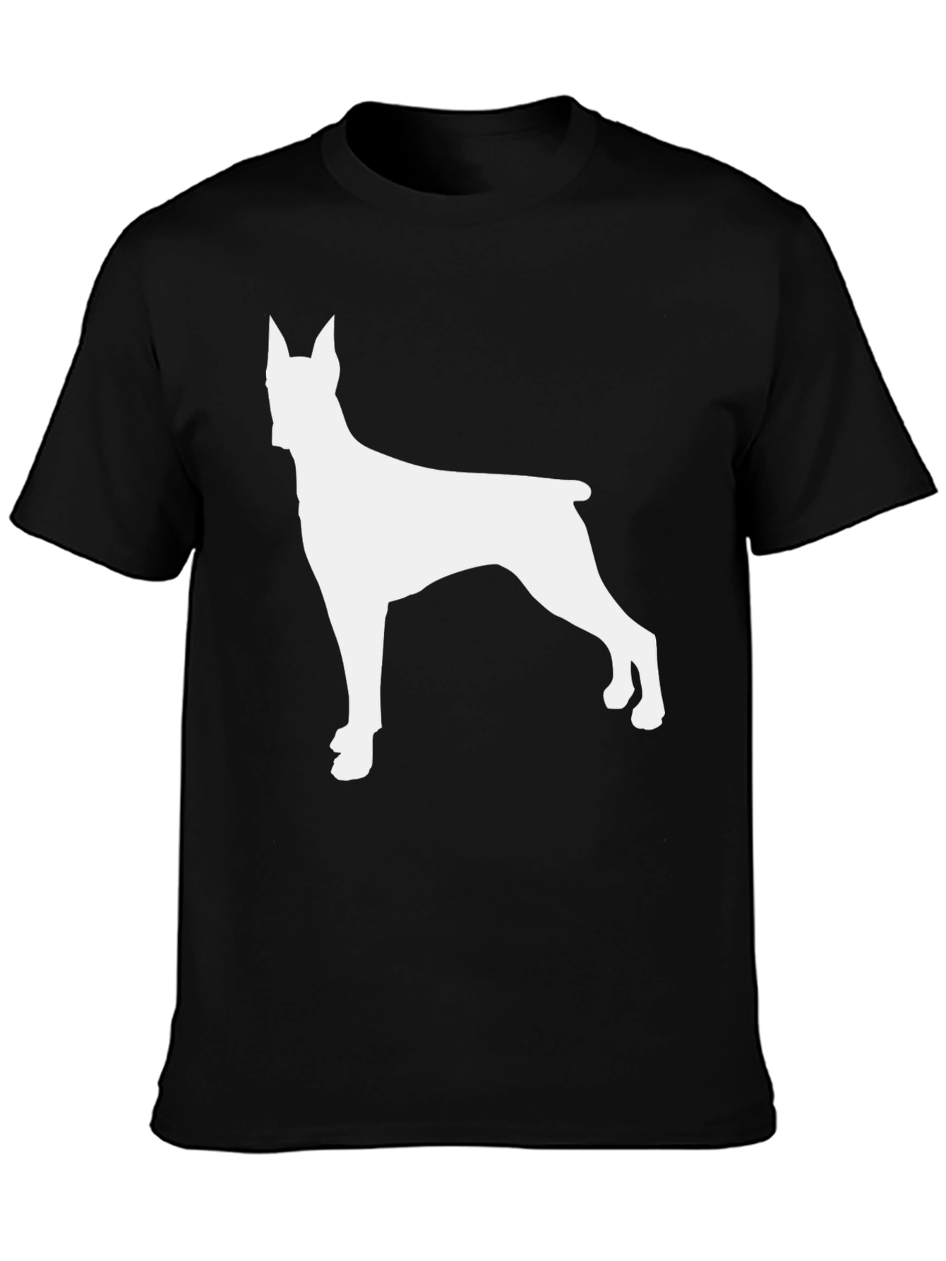 Dog Silhouette Graphic Tee - Black