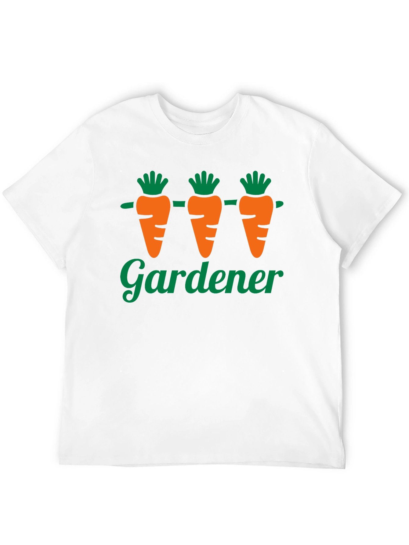 Gardener Carrot T-Shirt - Black Fun Gardening Tee