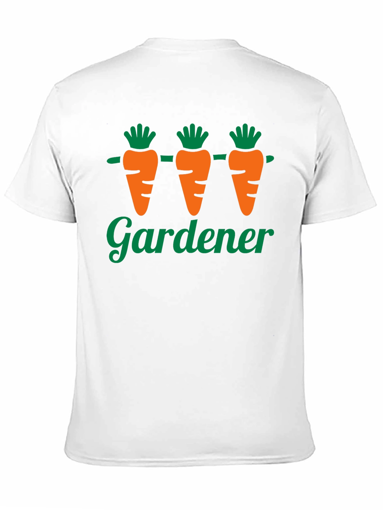 Gardener Carrot T-Shirt - Black Fun Gardening Tee