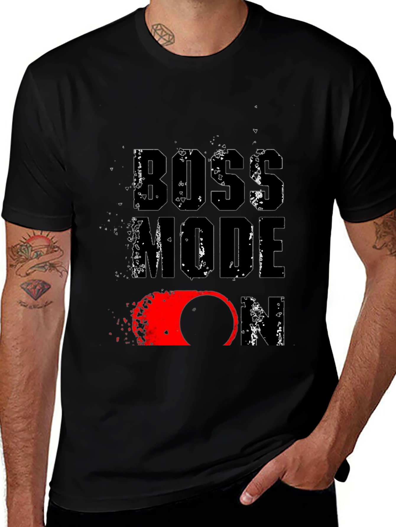Boss Mode On Graphic Print T-Shirt