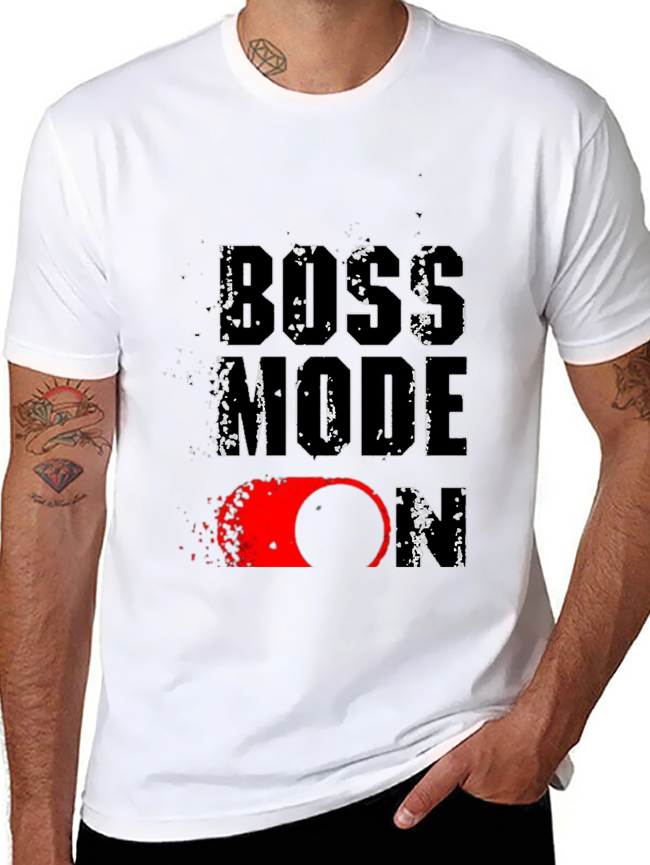 Boss Mode On Graphic Print T-Shirt