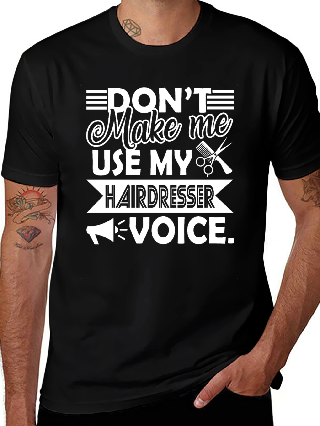 Hairdresser Voice Graphic T-Shirt - Funny Salon Apparel