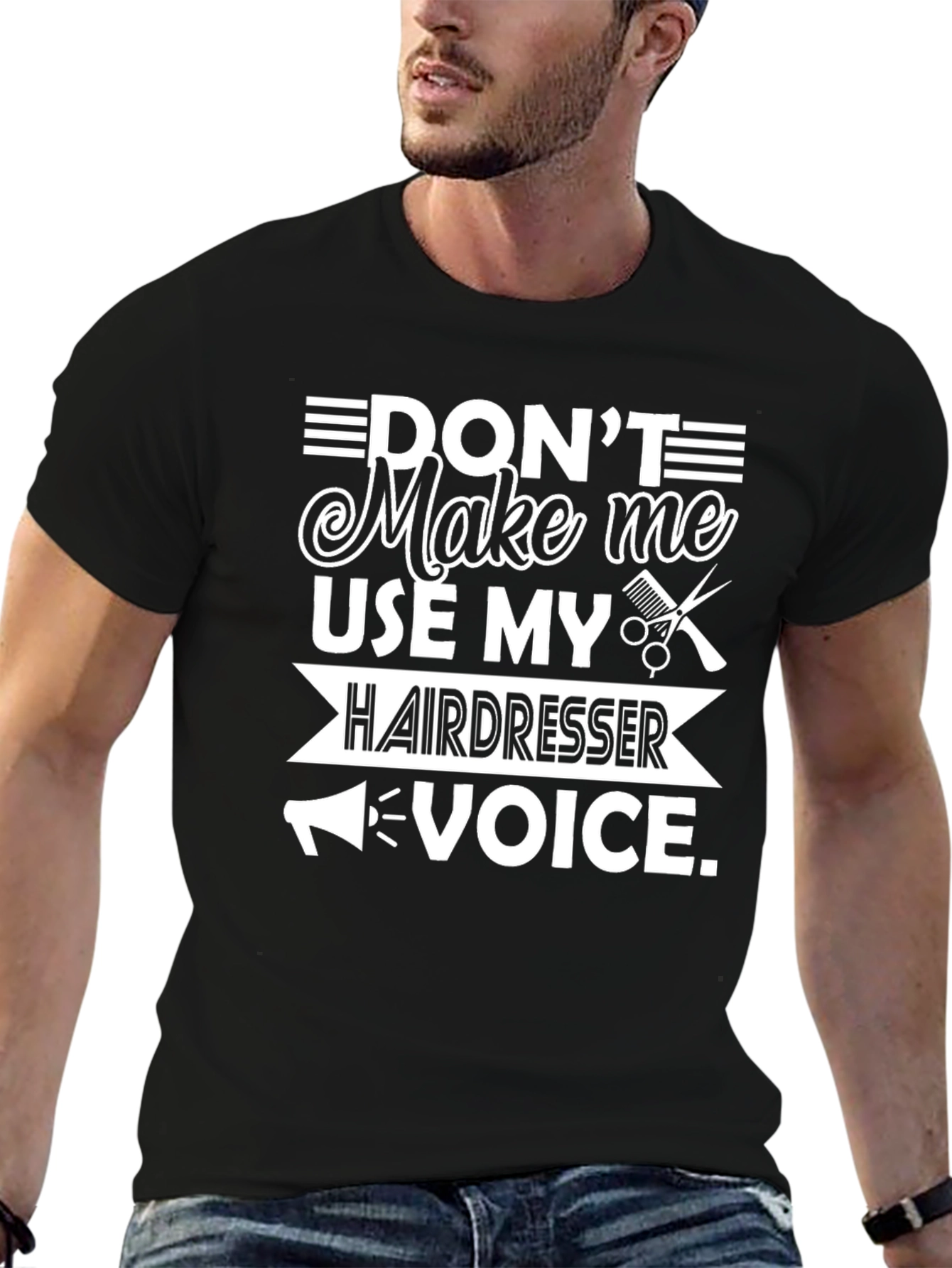 Hairdresser Voice Graphic T-Shirt - Funny Salon Apparel