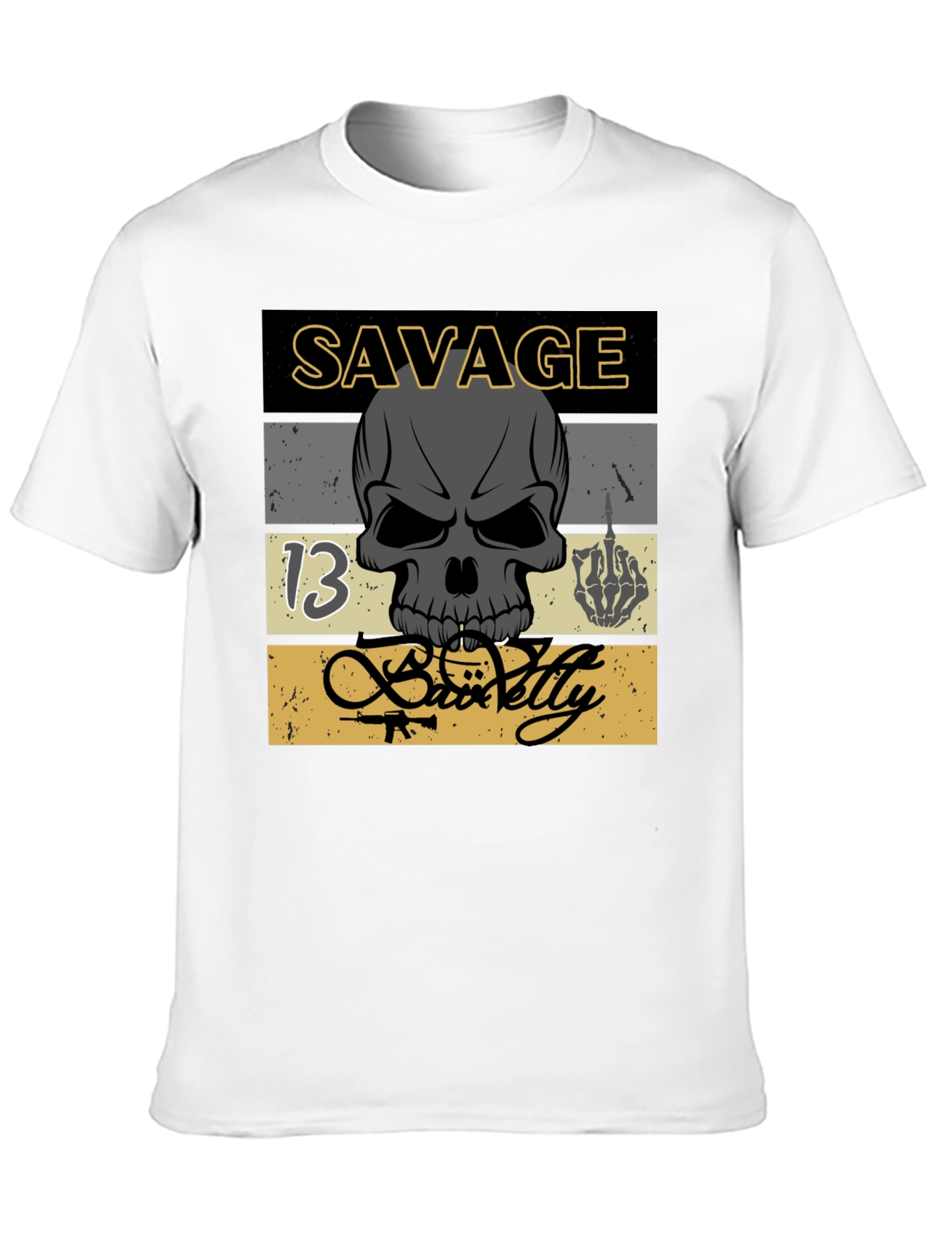 Savage Skull Graphic T-Shirt