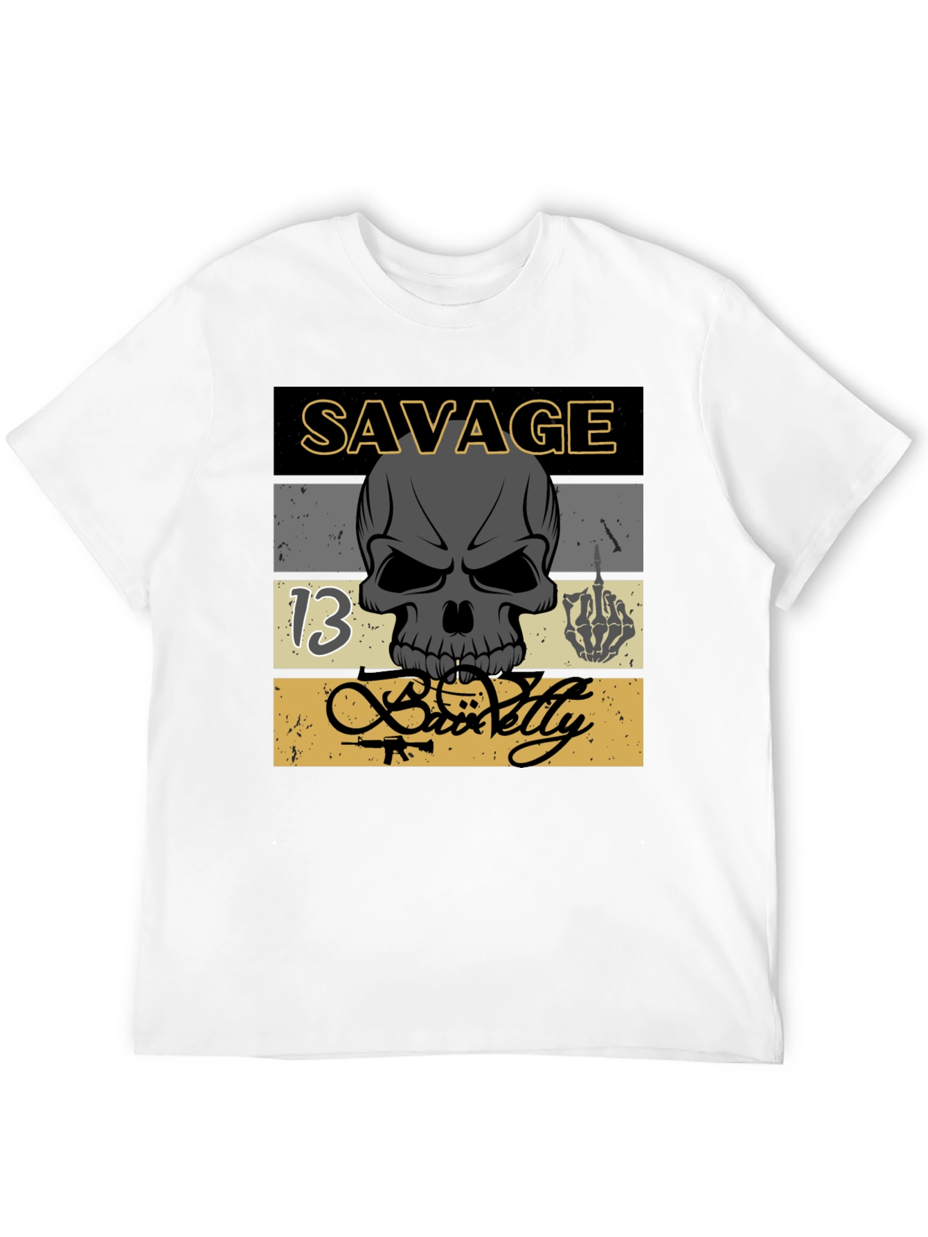 Savage Skull Graphic T-Shirt