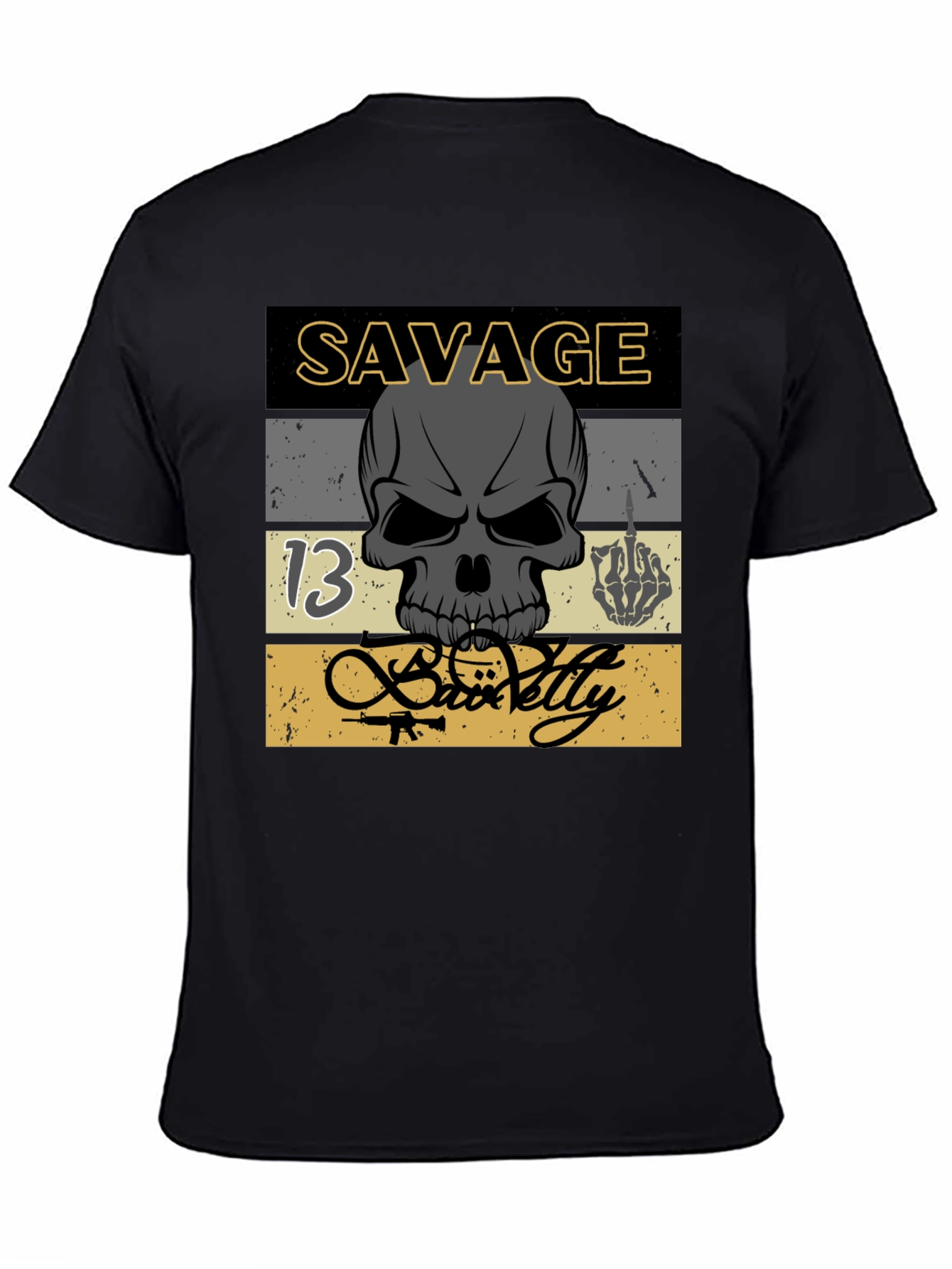 Savage Skull Graphic T-Shirt
