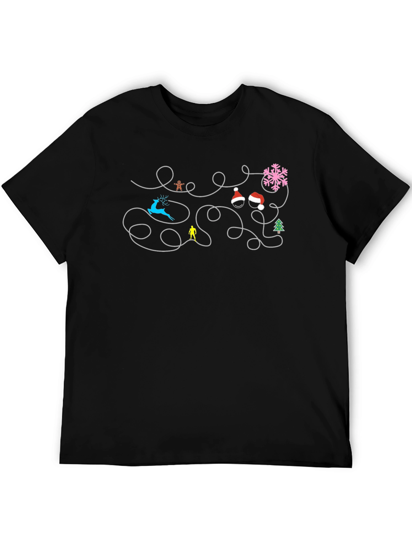 Holiday Icon Route Black T-Shirt