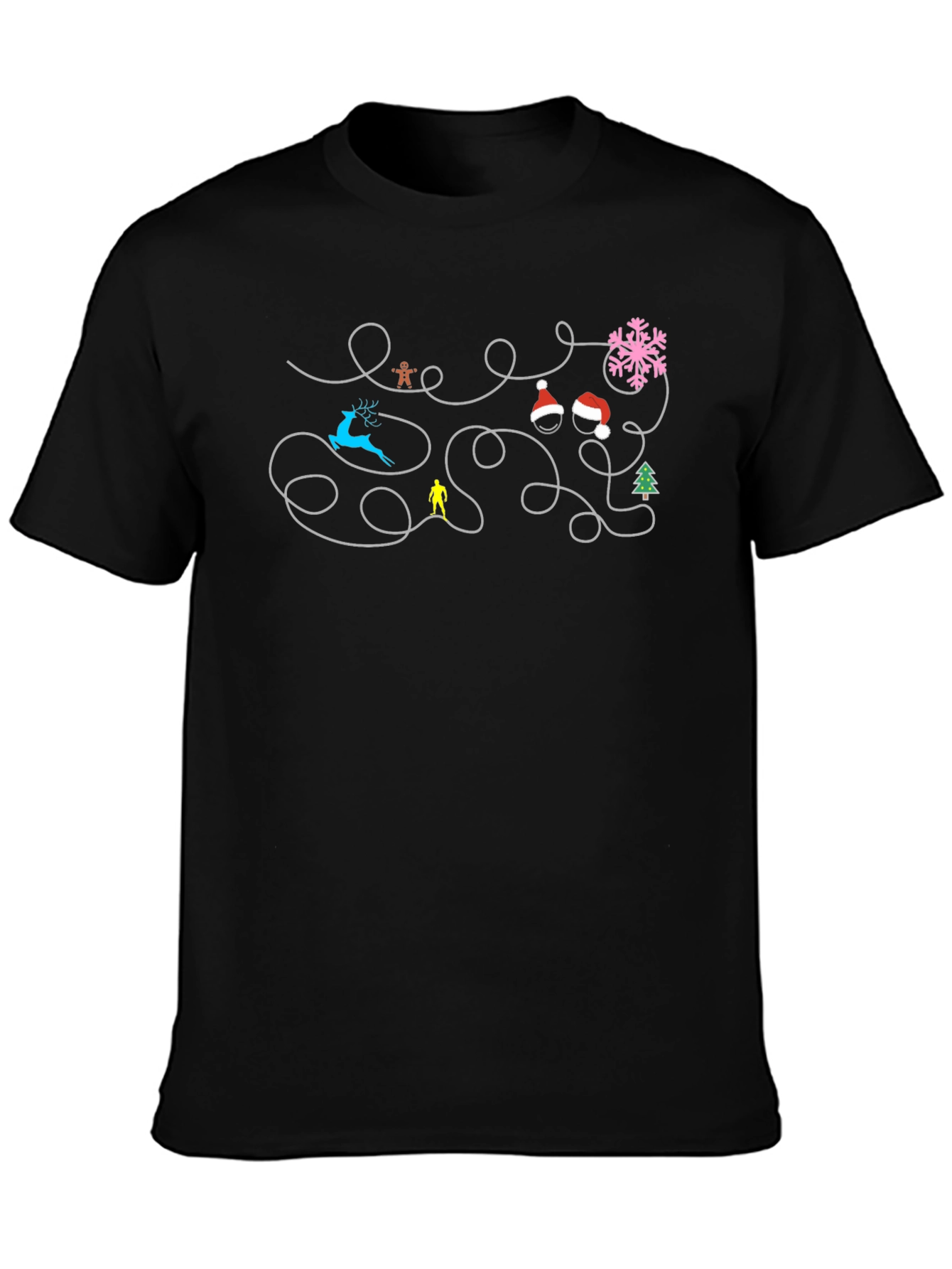 Holiday Icon Route Black T-Shirt