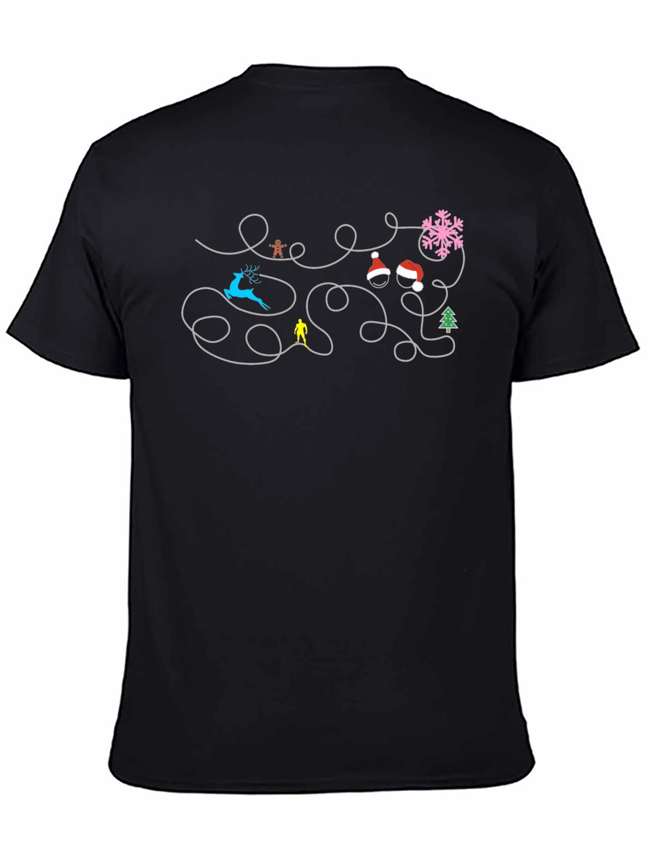 Holiday Icon Route Black T-Shirt