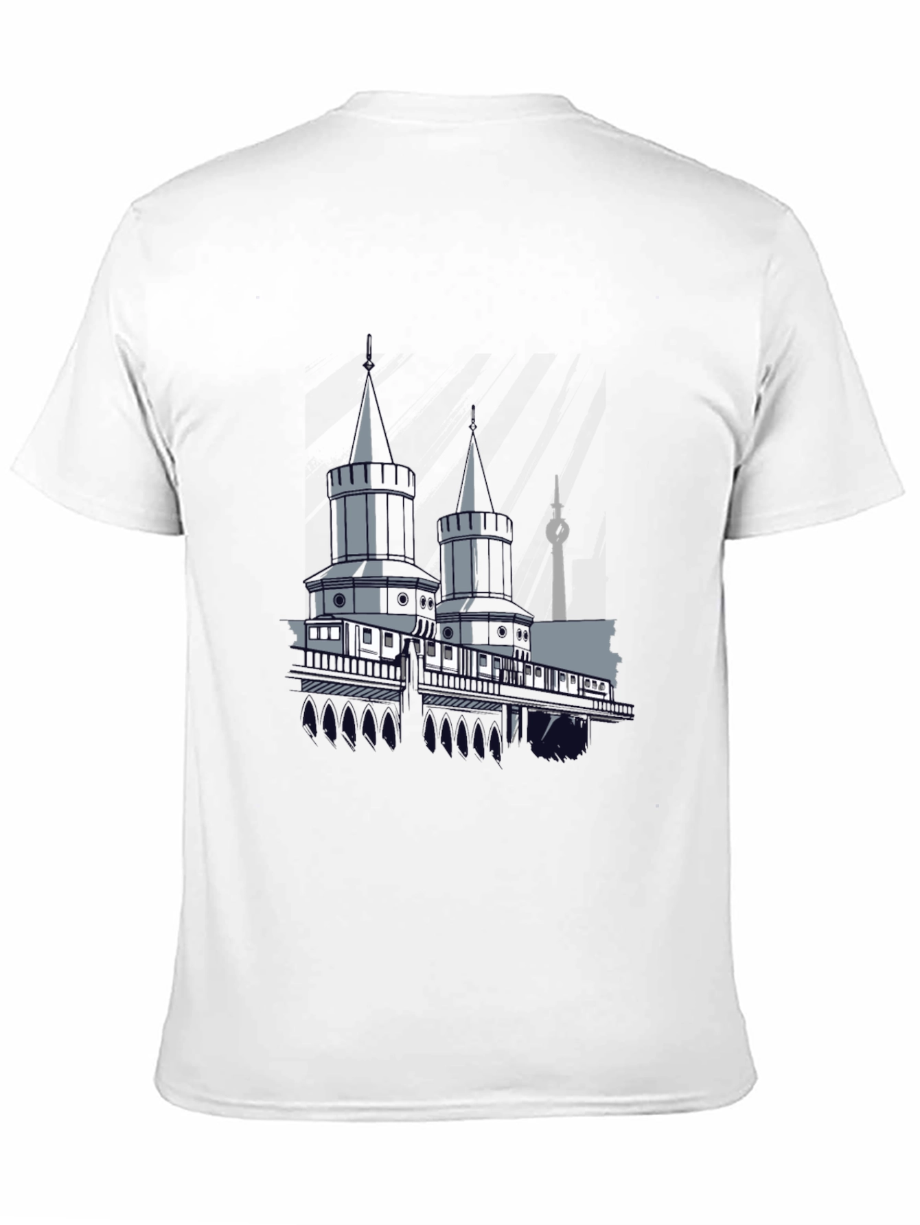 Berlin Towers Graphic Tee - Black Cotton Casual Shirt