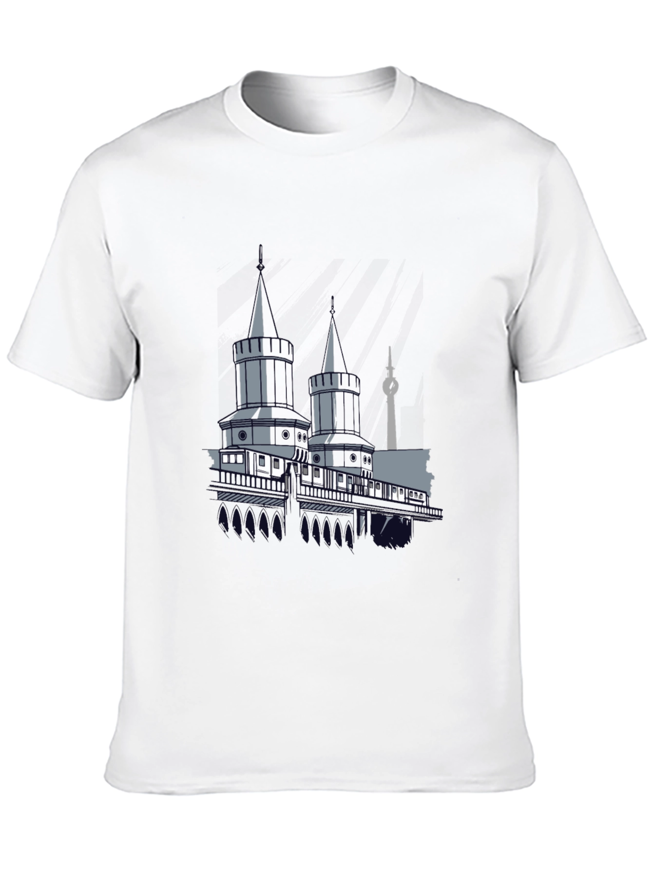 Berlin Towers Graphic Tee - Black Cotton Casual Shirt