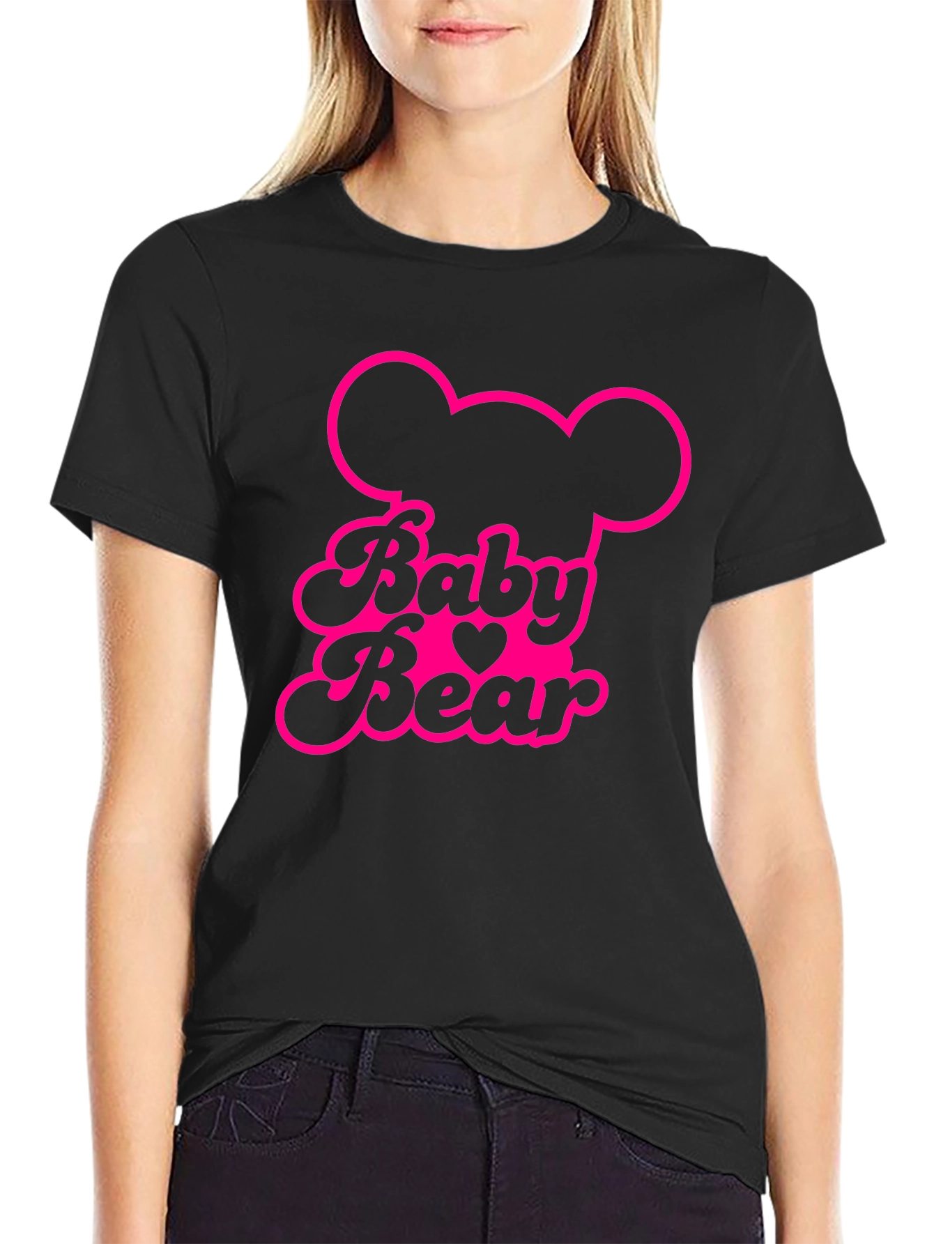 Baby Bear Graphic Tee - Pink Print