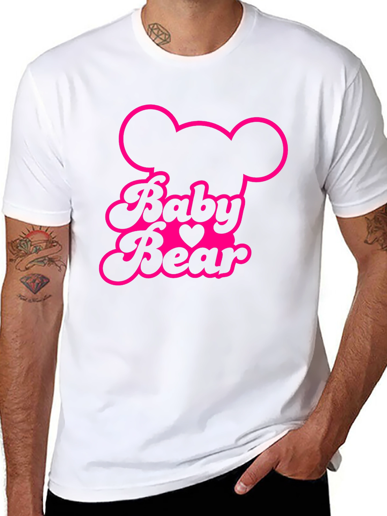 Baby Bear Graphic Tee - Pink Print