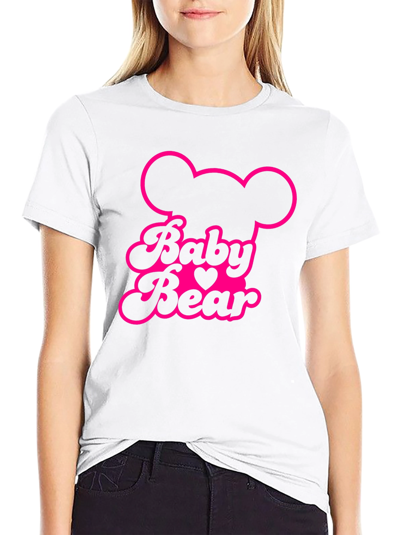 Baby Bear Graphic Tee - Pink Print