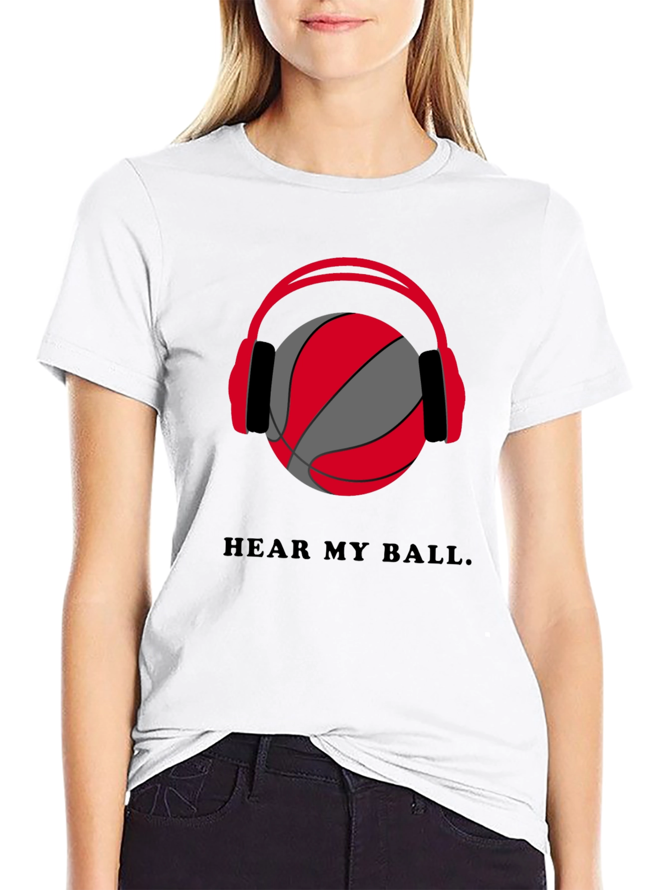 Hear My Ball T-Shirt - Basketball Headphones Graphic Tee