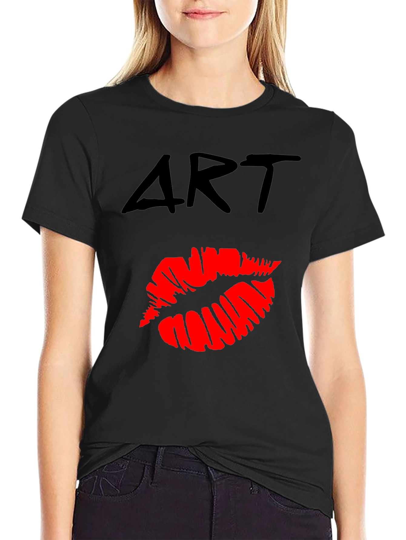 Art Lips Graphic T-Shirt - Casual Wear